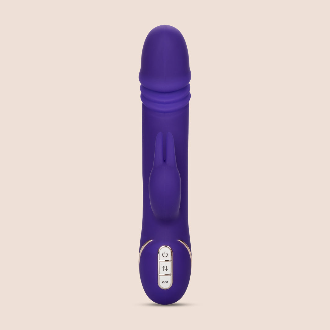 Jack Rabbit® Signature Silicone Thrusting Rabbit Vibrator - Dual Stimulation with Powerful Vibrations & Thrusting Motion | Perfect for Solo Play & Couples Intimacy