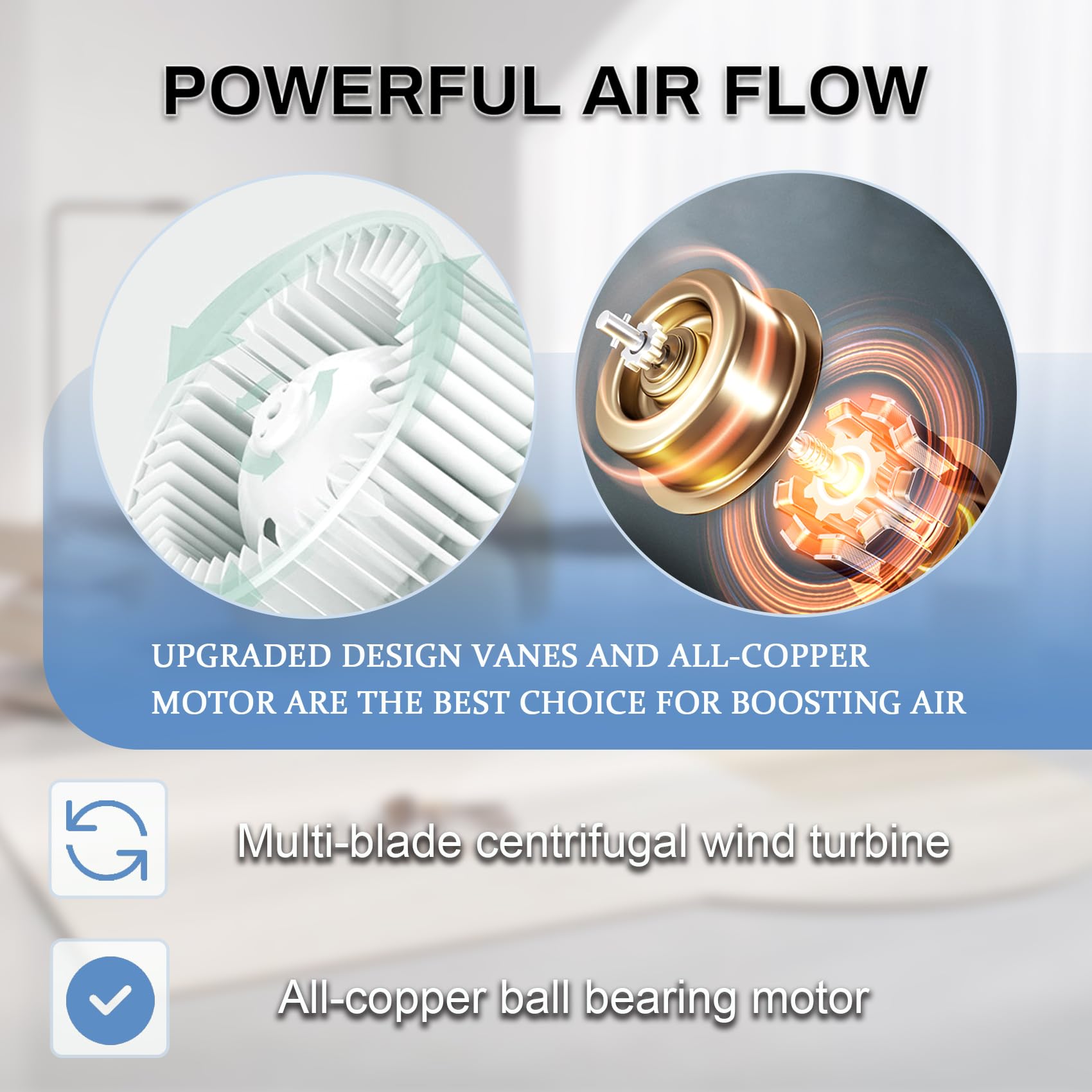Ultra Quiet Bathroom Exhaust Fan with LED Light (3000K/4000K/6000K Color Changing) - 1.0 Sones, 110 CFM, White Ventilation Fan for Bathroom, Shower, Restroom, Home & Office - Perfect for Moisture Control and Air Circulation in Small to Medium Spaces