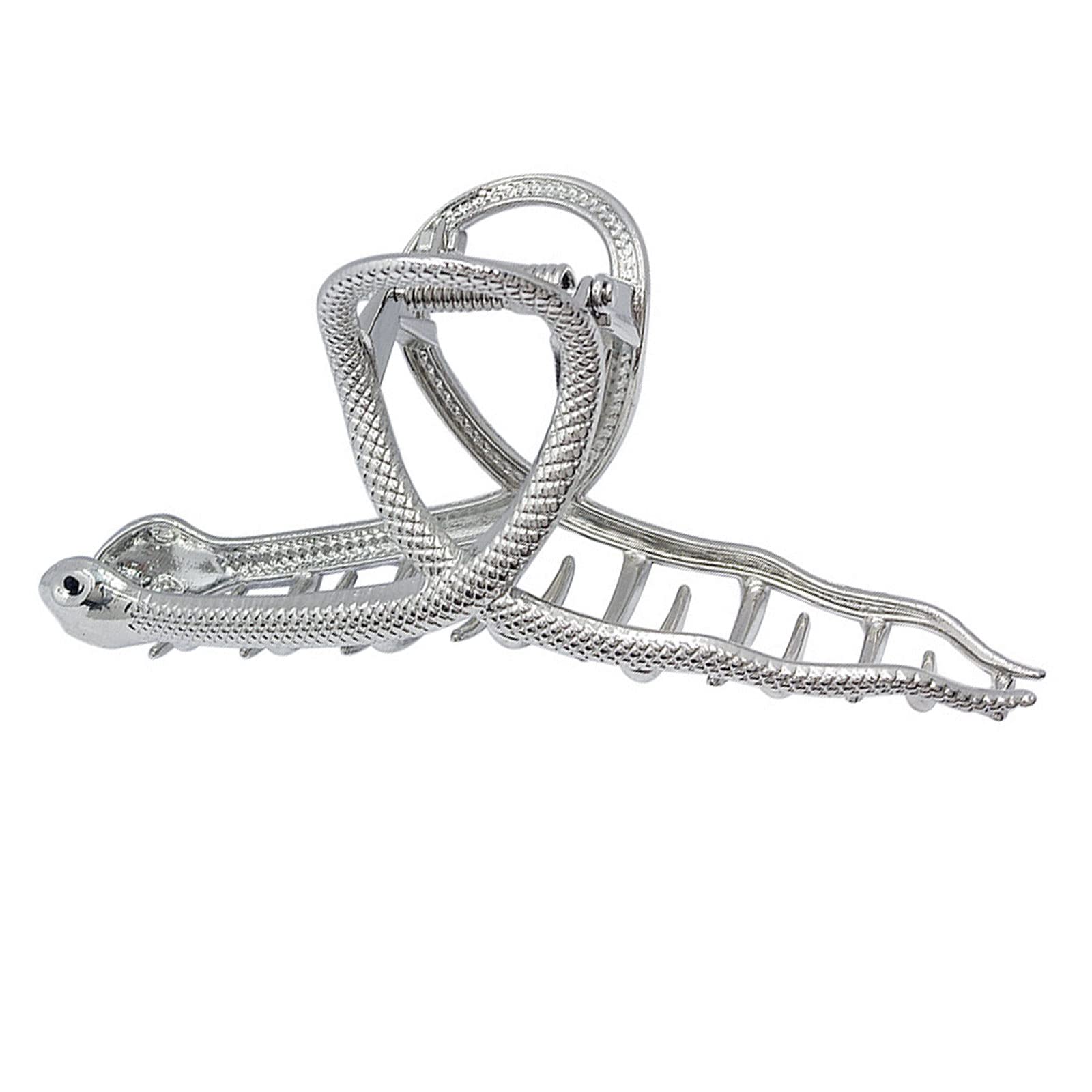 Large Alloy Hair Claw Clips with Snake Design - Strong Hold Hair Barrettes for Women, Thick Hair Hairpins for Half Up Buns & Ponytails - Perfect for Everyday Styling, Parties and Special Occasions