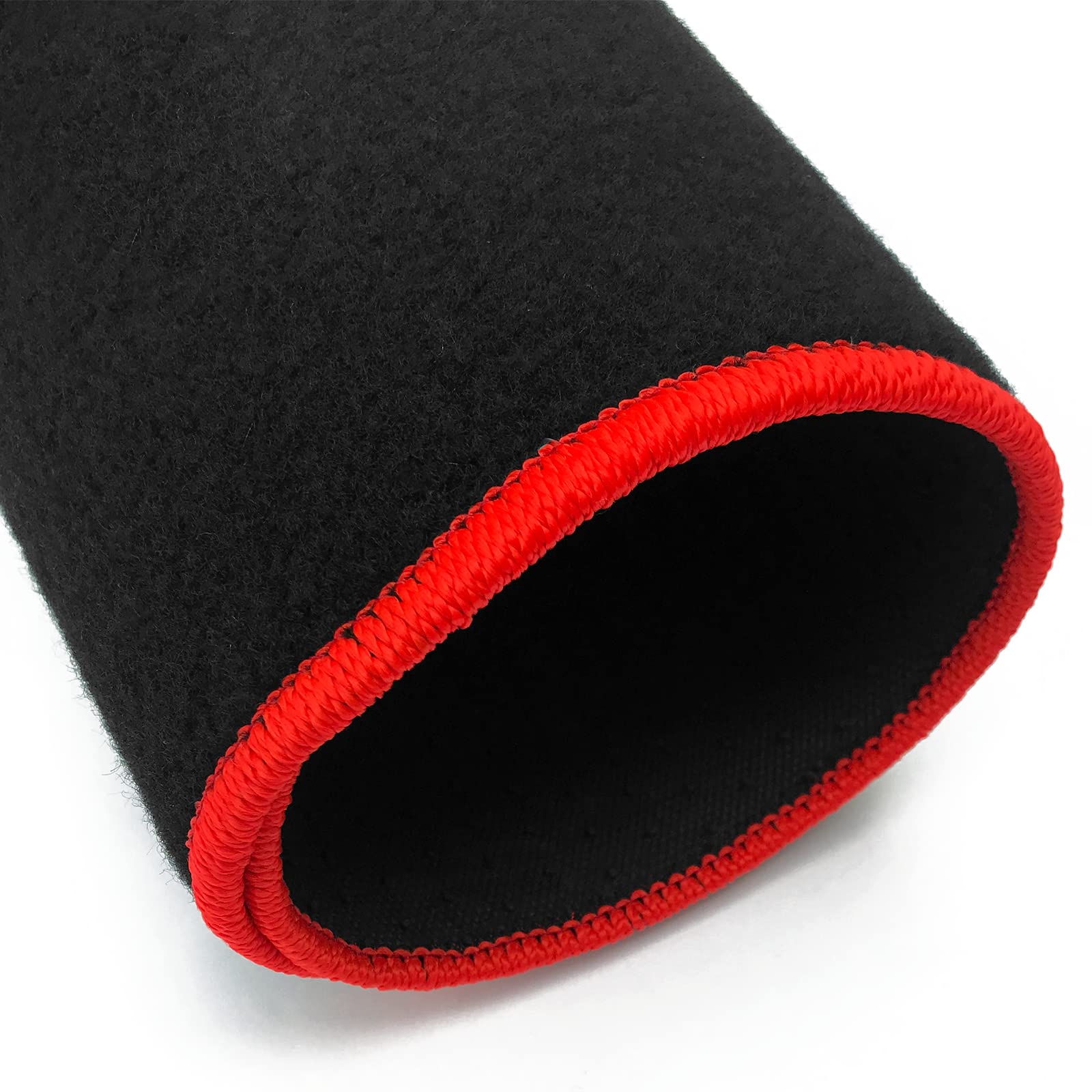 IKON MOTORSPORTS Custom Fit All-Weather Floor Mats for 2022-2024 Honda Civic Sedan & Hatchback 4-Door & Acura Integra - Black with Red Trim Heavy Duty Nylon Car Mats 4-Piece Set - Perfect for Daily Commute, Road Trips and All-Season Protection