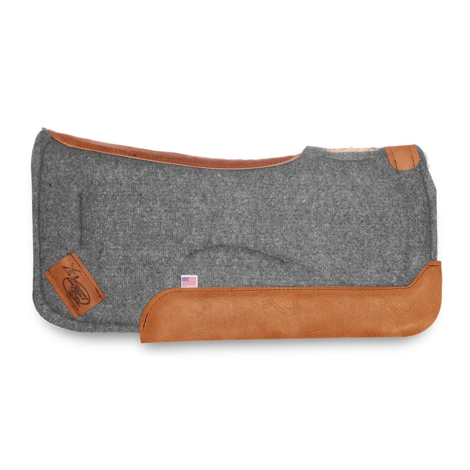 Impact Gel Contour Saddle Pad XT Lite Gel - Shock Absorbing Horse Riding Pad for Comfort & Performance - Perfect for Trail Riding, Dressage & Jumping