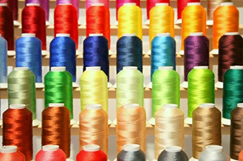 Premium 100 Cones (1100 Yards Each) of High-Quality Polyester Machine Embroidery Threads - Compatible with Brother, Babylock, Janome, Singer, Pfaff, Husqvarna & Bernina Sewing Machines - Perfect for Quilting, Embroidery, Clothing & Home Decor Projects