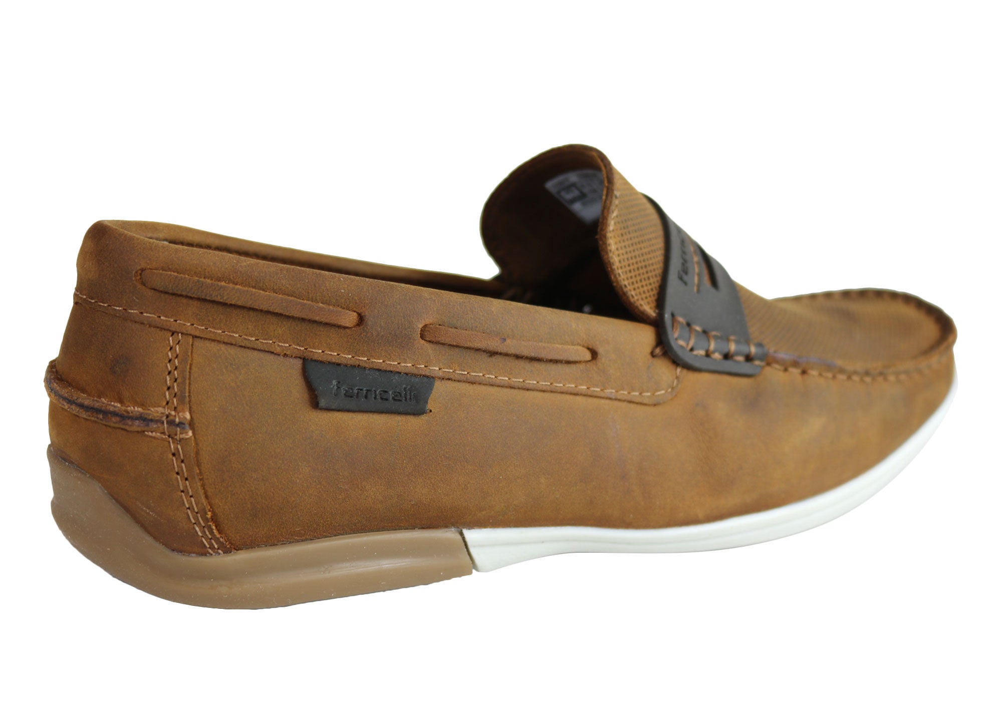 Ferricelli Mitchell Men's Genuine Leather Casual Loafers - Handcrafted in Brazil - Comfortable Slip-On Shoes for Work, Travel & Everyday Wear