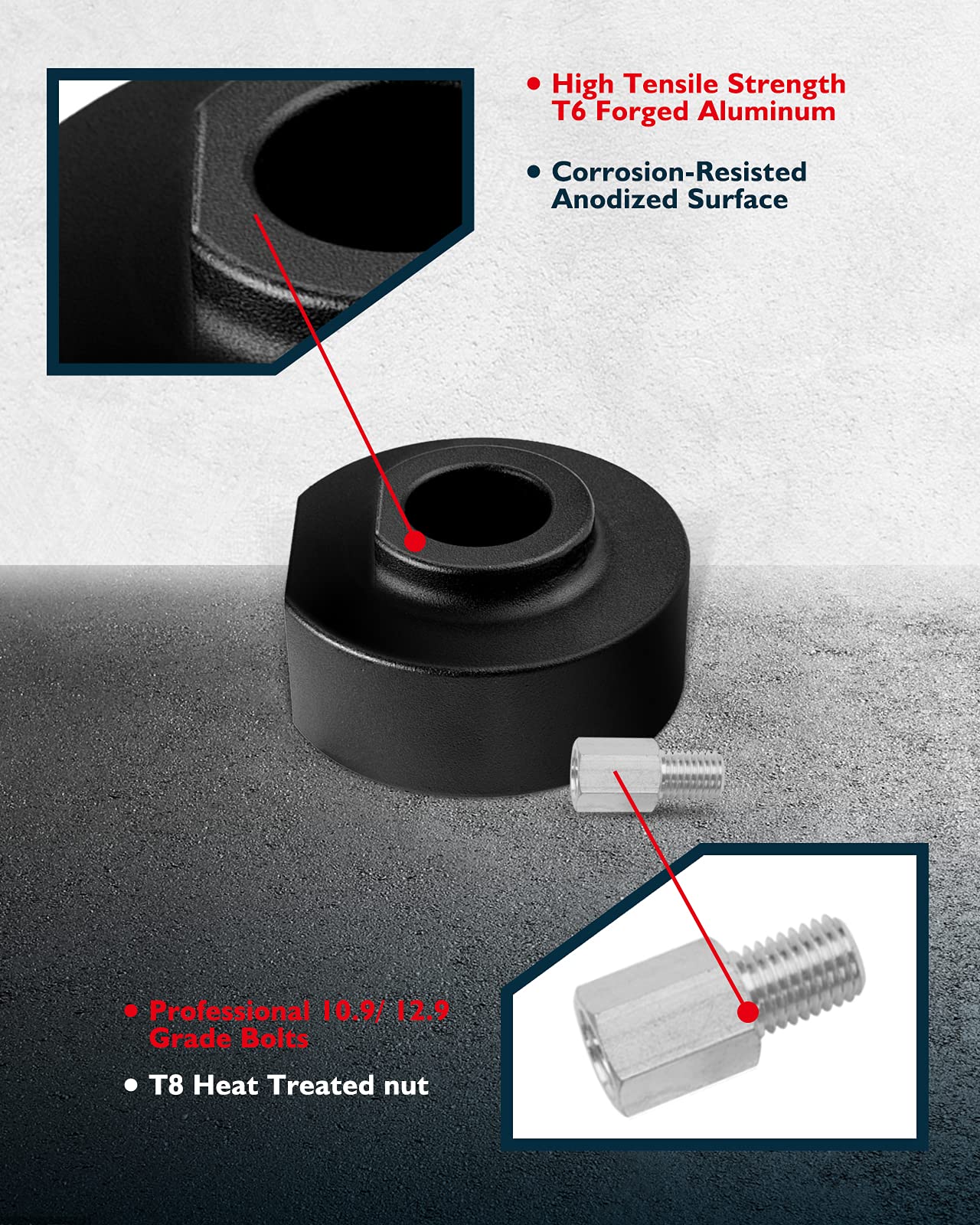 KAX 2 Inch Front Leveling Lift Kit for Ford F250 F350 Super Duty 2WD (1999-2021) & Excursion 2WD (2000-2005) - 2