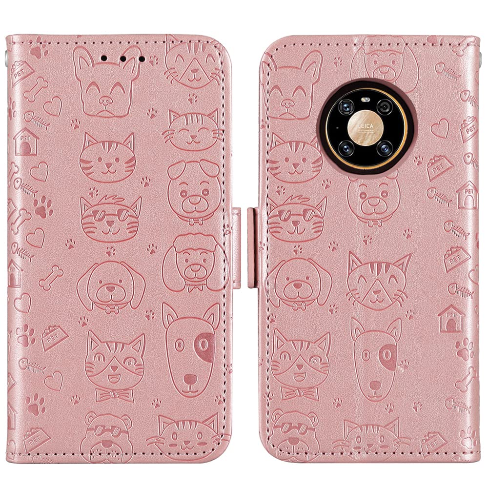 Huawei Mate 40 Pro 5G Leather Wallet Case with Wrist Strap & Card Holder - Premium Flip Cover with Stand for Mate40 Pro/40 (4G/5G) - Rose Gold - Perfect for Business Meetings, Travel Protection & Daily Commuting - Ideal for Office Use, Smartphone Security & On-the-Go Lifestyle - Great for Work, Travel & Everyday Activities - Best for Professionals, Students & Frequent Travelers