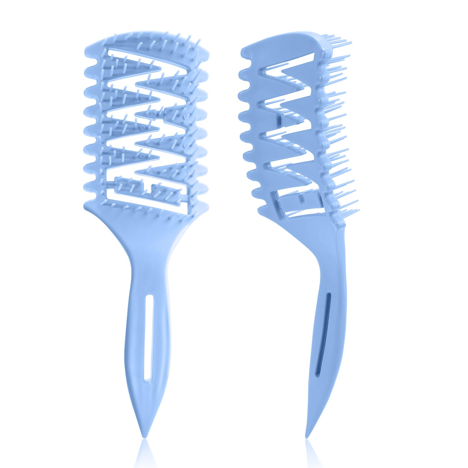 START MAKERS Vented Hair Brush for All Hair Types - Detangling & Styling at Home or Salon (Blue)