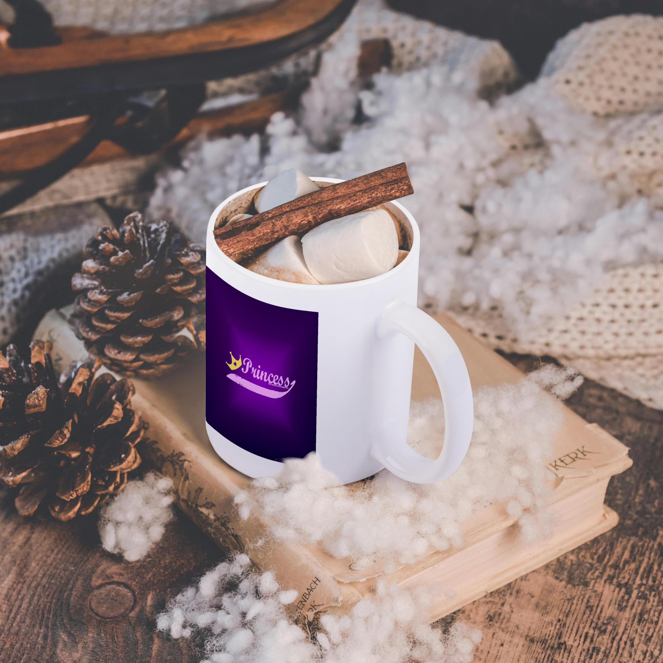 3D Rose Princess Ceramic Coffee Mug - 15 oz Insulated Tea Cup with Handle, Perfect for Home, Office, or Gift Giving - Cute Disney-Inspired Design for Hot & Cold Beverages