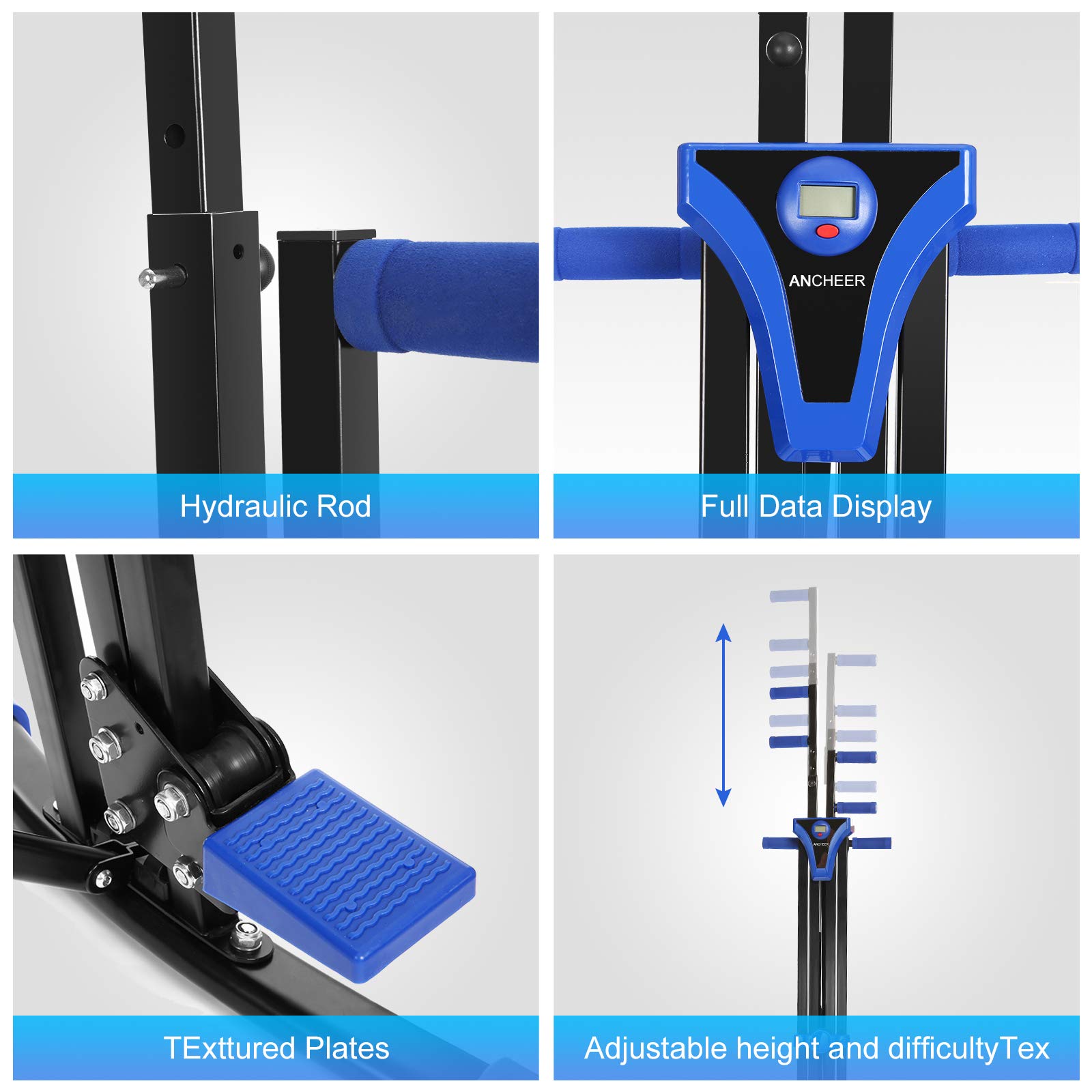 Vertical Climber Exercise Machine - Foldable Home Gym Cardio Equipment with 5-Level Resistance for Full Body Workout - Perfect for Home Fitness, Weight Loss & Toning
