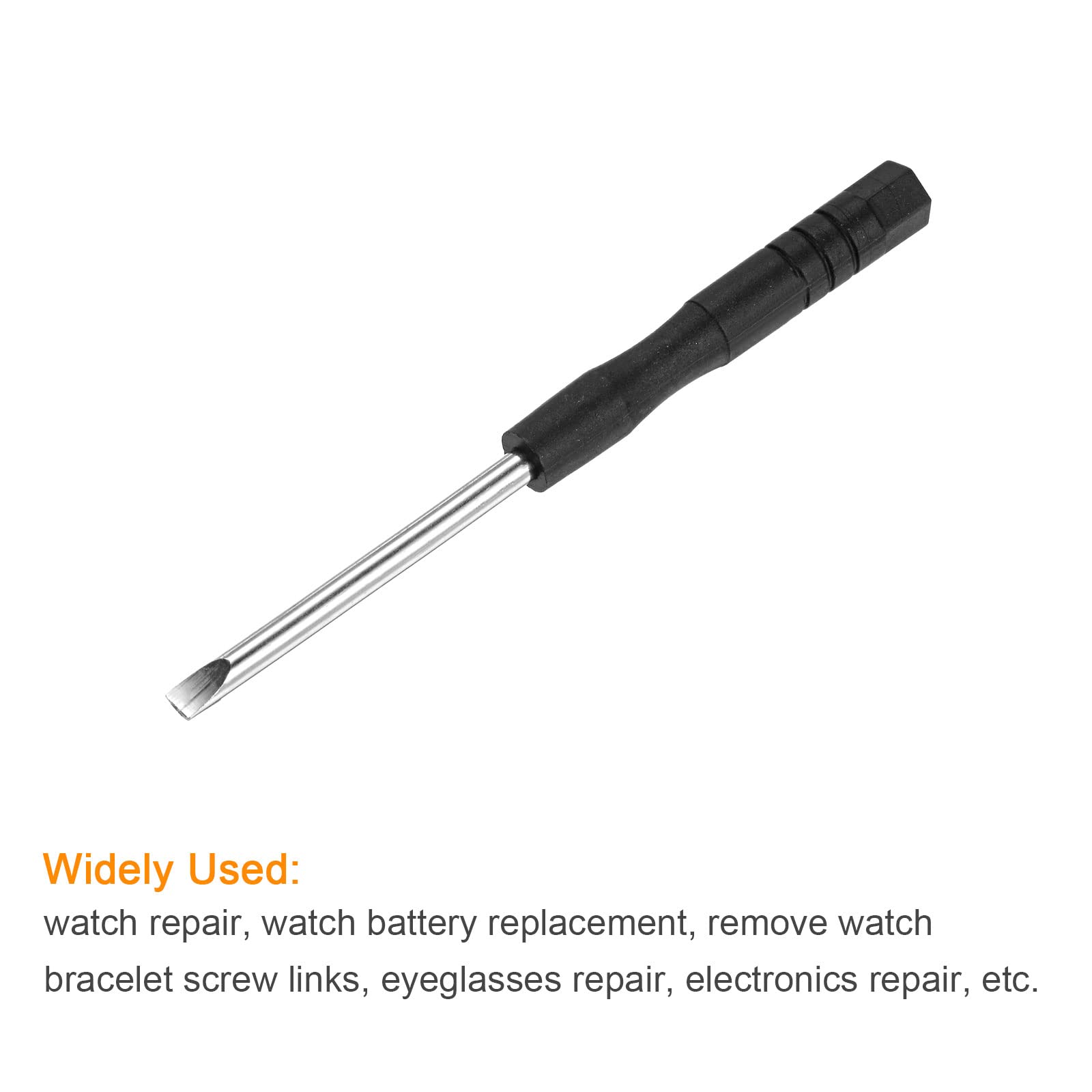uxcell Mini Slotted Screwdriver Set - 3.0mm Flat Head Precision Screwdriver for Watch, Eyeglasses & Electronics Repair (5-Piece) - Perfect for Jewelry, Smartphones & Small Device Maintenance