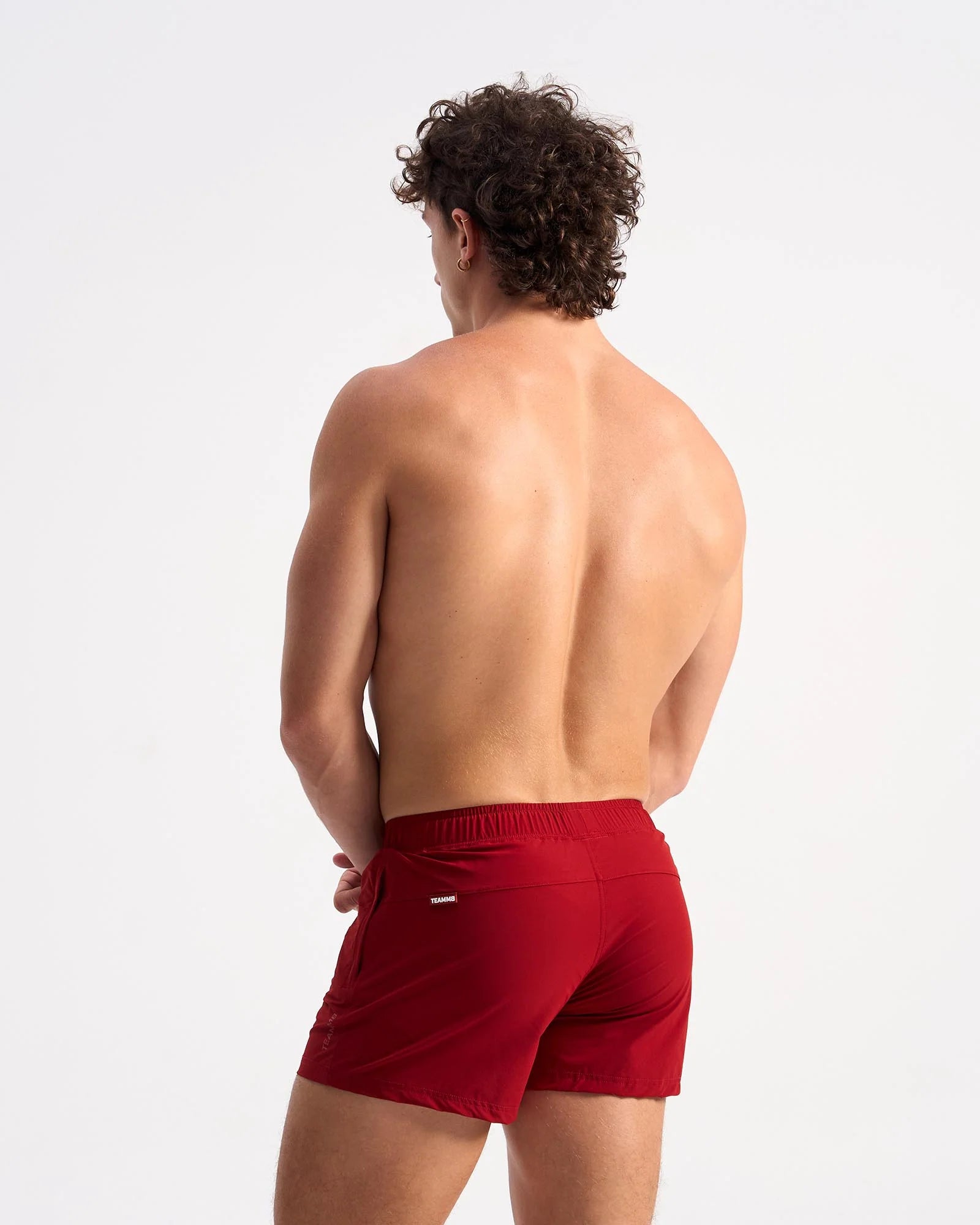 Teamm8 Bolt 3 Shorts - Men's Athletic Running Shorts with Pockets, Breathable Quick-Dry Fabric (Red) - Perfect for Gym Workouts, Jogging & Outdoor Sports