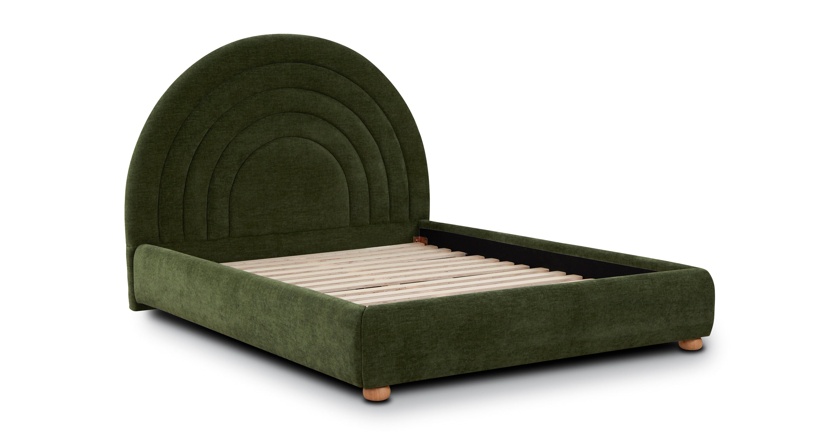 Juno Bed - Premium Queen Size Bed Frame with Upholstered Headboard, Sturdy Metal Legs & Easy Assembly - Perfect for Modern Bedrooms, Guest Rooms & Apartments
