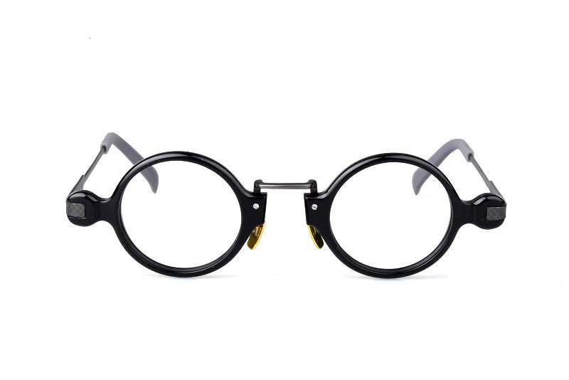 Aimee Unisex Full Rim Round Acetate Titanium Eyeglasses 141501 - Lightweight & Durable Frame for Reading, Work, and Everyday Use