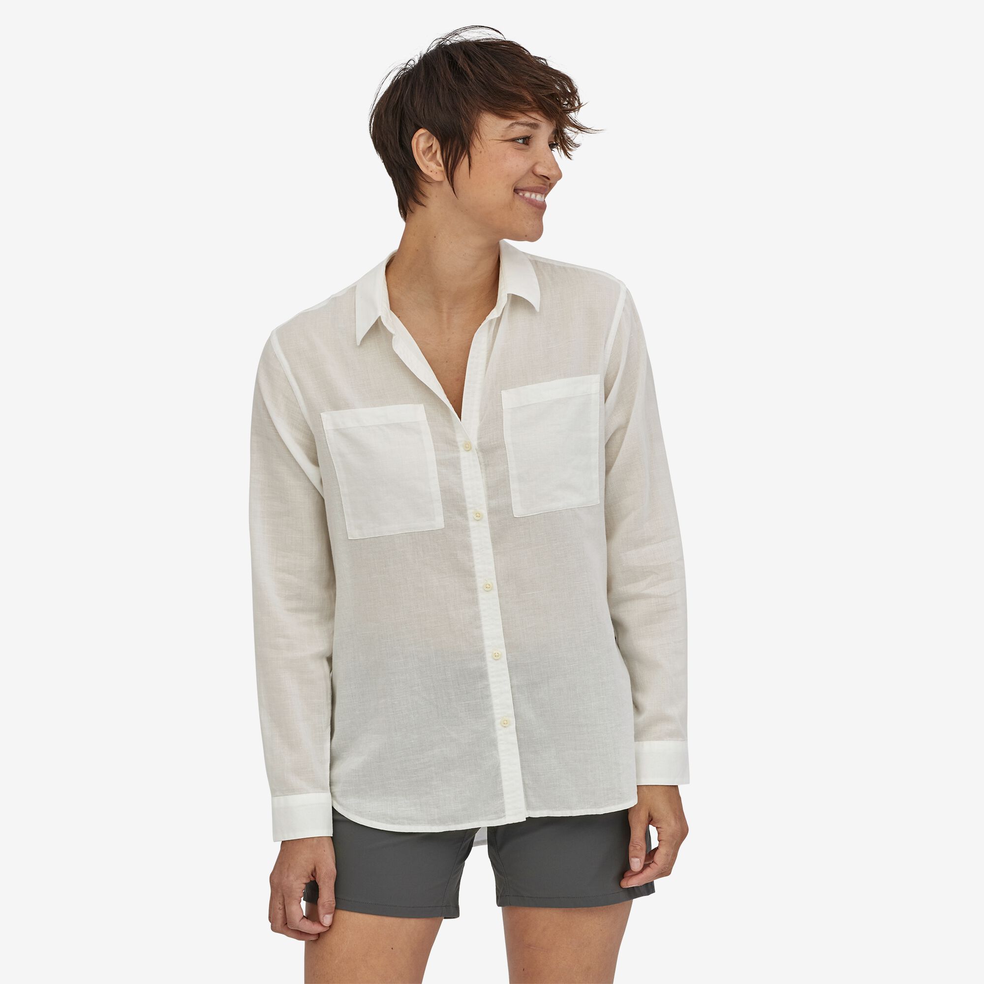 Women's Lightweight A/C® Button-Down Shirt - Breathable & Comfortable for Work, Travel & Casual Wear