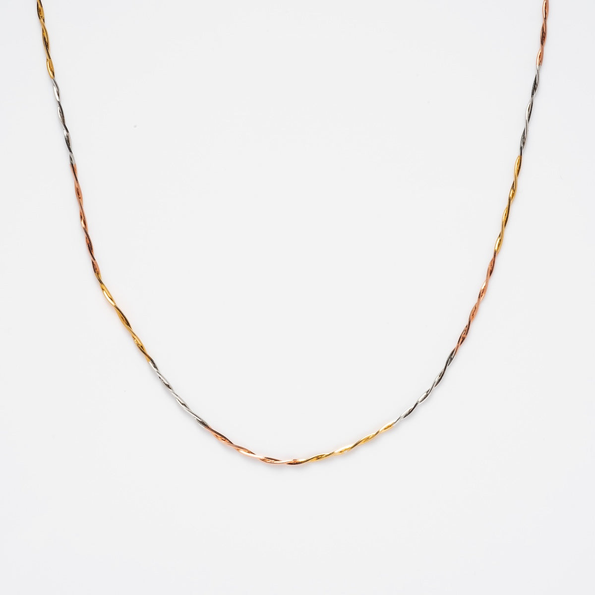 Mixed Metal Twisted Chain Necklace - Stylish Layered Jewelry for Women | Perfect for Casual Wear, Date Nights & Gift Giving