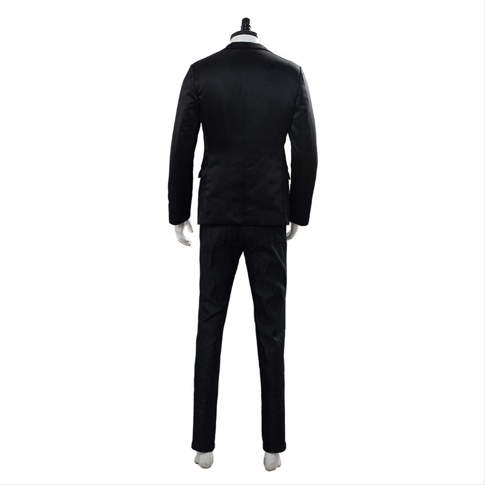 LILLIWEEN Men's Crowley Costume Halloween Cosplay Outfit - Black Shirt, Jacket & Pants Full Set | Fancy Dress Suit for Halloween Parties, Cosplay Events & Themed Gatherings