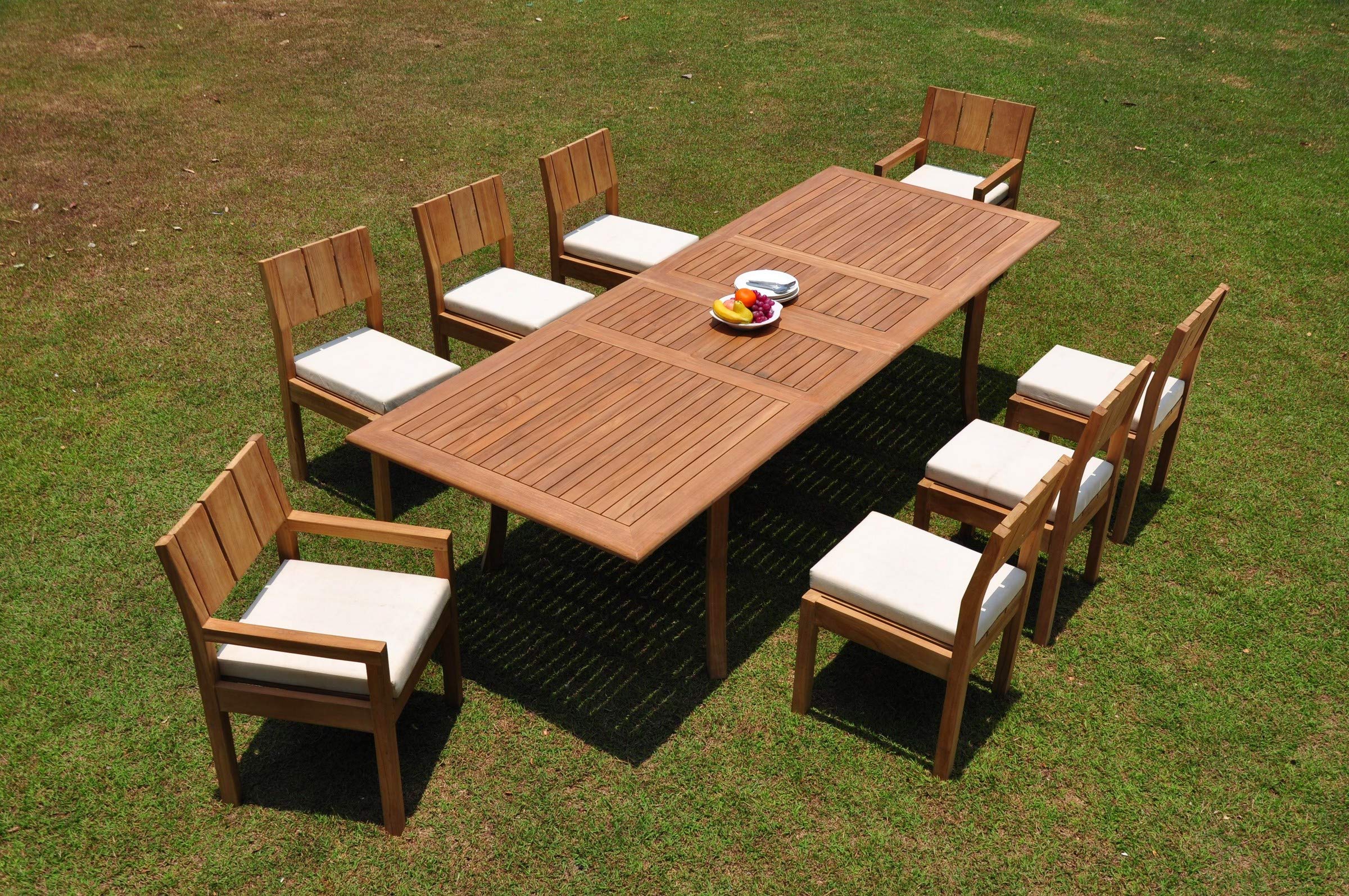 Premium 8-Piece Teak Wood Dining Set with 118