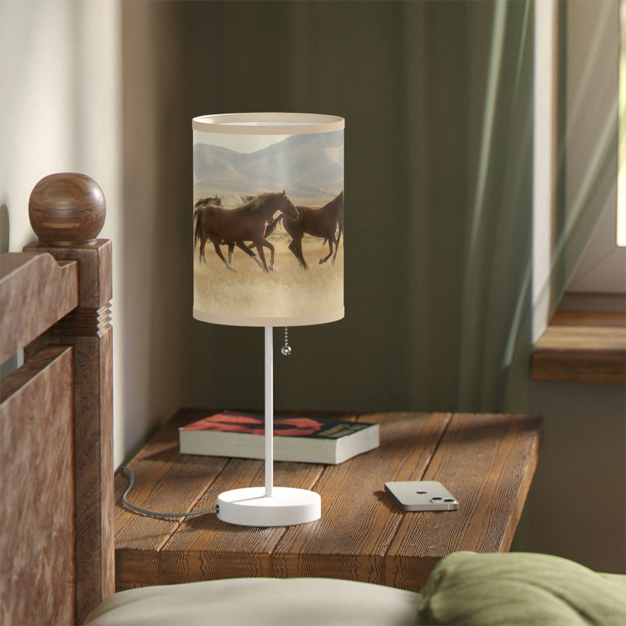 Galloping Horse Table Lamp - Western Style Bedroom & Office Lighting for Home Decor - Perfect for Western Themed Rooms, Cowboy Decor, and Ranch Style Interiors