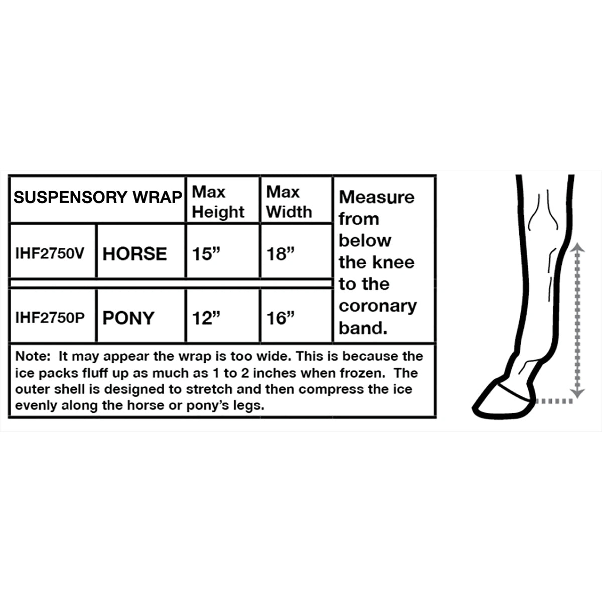 Ice Horse Suspensory Wraps for Horses - Support & Protection for Training, Jumping & Riding - Breathable Neoprene Leg Wraps for Equine Sports & Recovery