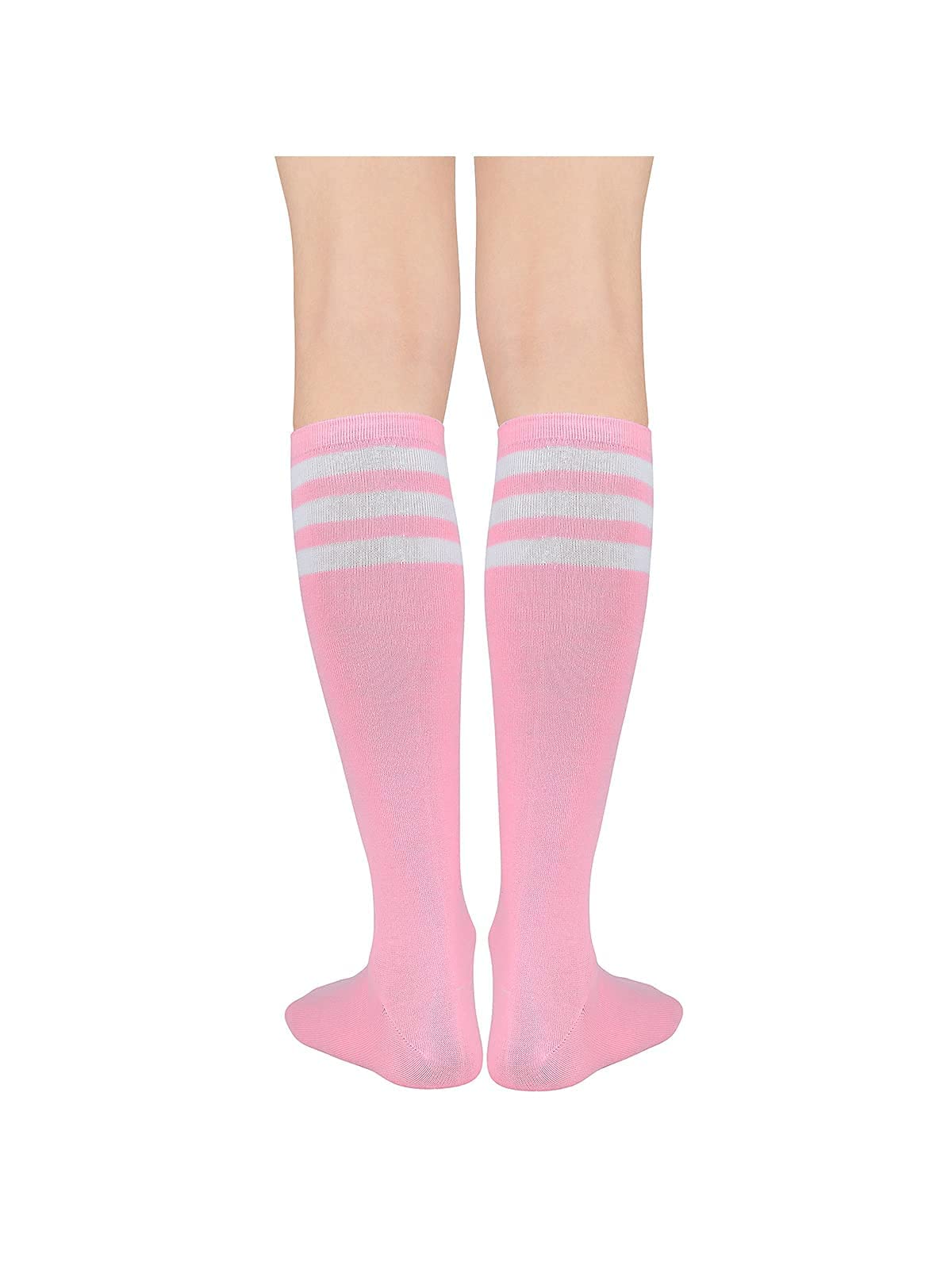Century Star Women's Knee High Compression Socks - Athletic Running & Casual Wear with Triple Stripes - Perfect for Workouts, Sports & Everyday Comfort