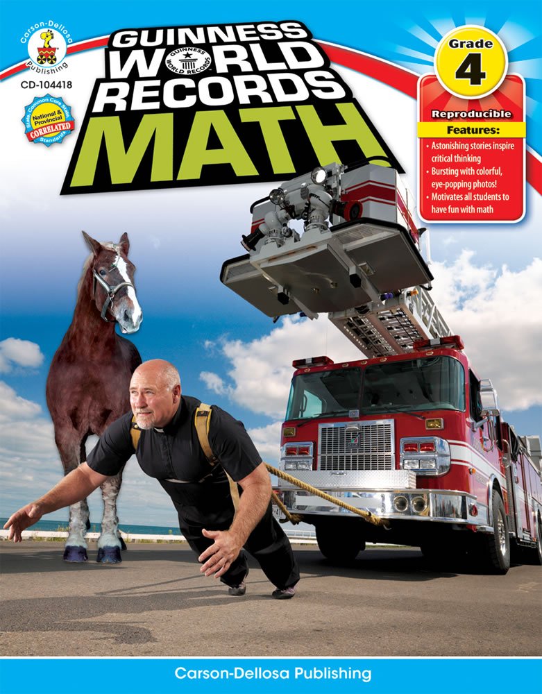 Guinness World Records® Math Workbook for 4th Grade - Fun Learning Activities & Challenges for Kids | Classroom & Homeschool Use