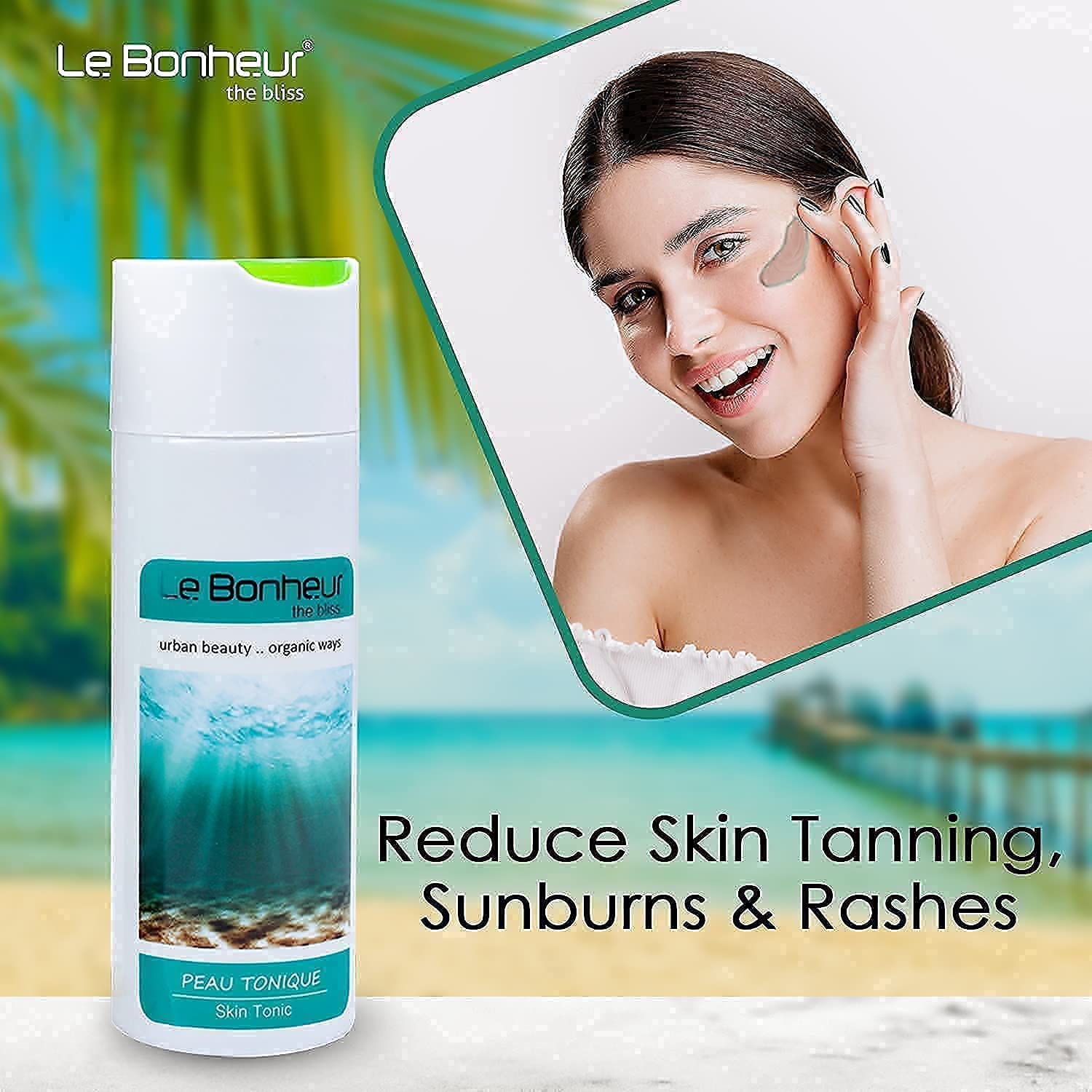 Alcohol-Free Skin Tonic for Acne Scars & Brightening - Le Bonheur Peau Tonique (160ml) | Gentle Facial Treatment for Clear, Glowing Skin | Perfect for Daily Skincare Routine & Post-Acne Care