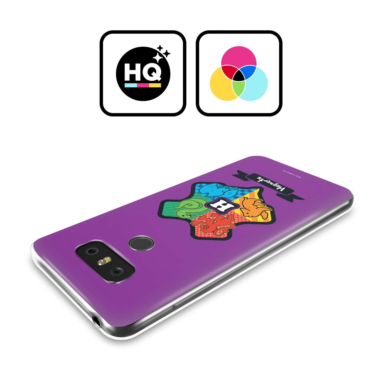 Head Case Designs Officially Licensed Harry Potter Hogwarts Crest Deathly Hallows Soft Gel Case for LG G8 ThinQ - Perfect for Fans, School, Work & Travel