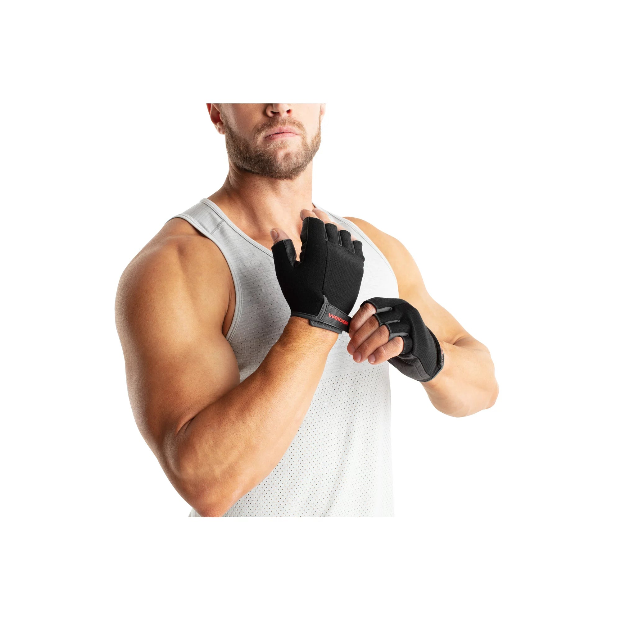 Weider Weightlifting Gloves for Men & Women - L/XL Size - Breathable & Padded Gym Gloves for Weight Training, CrossFit, Powerlifting & Workout Protection