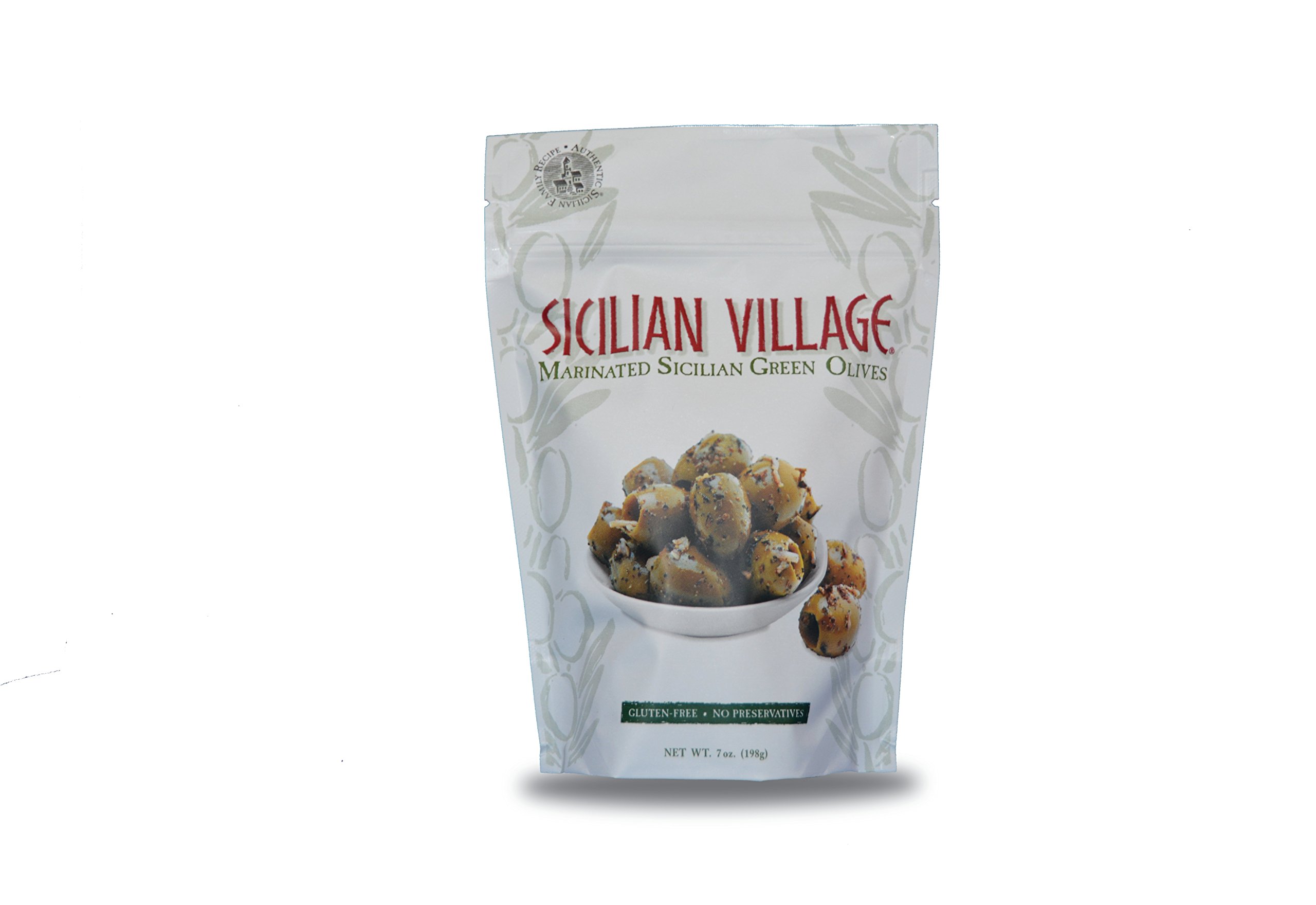 Premium Sicilian Marinated Green Olives - 7oz Jar | Authentic Italian Flavor | Perfect for Charcuterie Boards, Salads & Gourmet Snacking