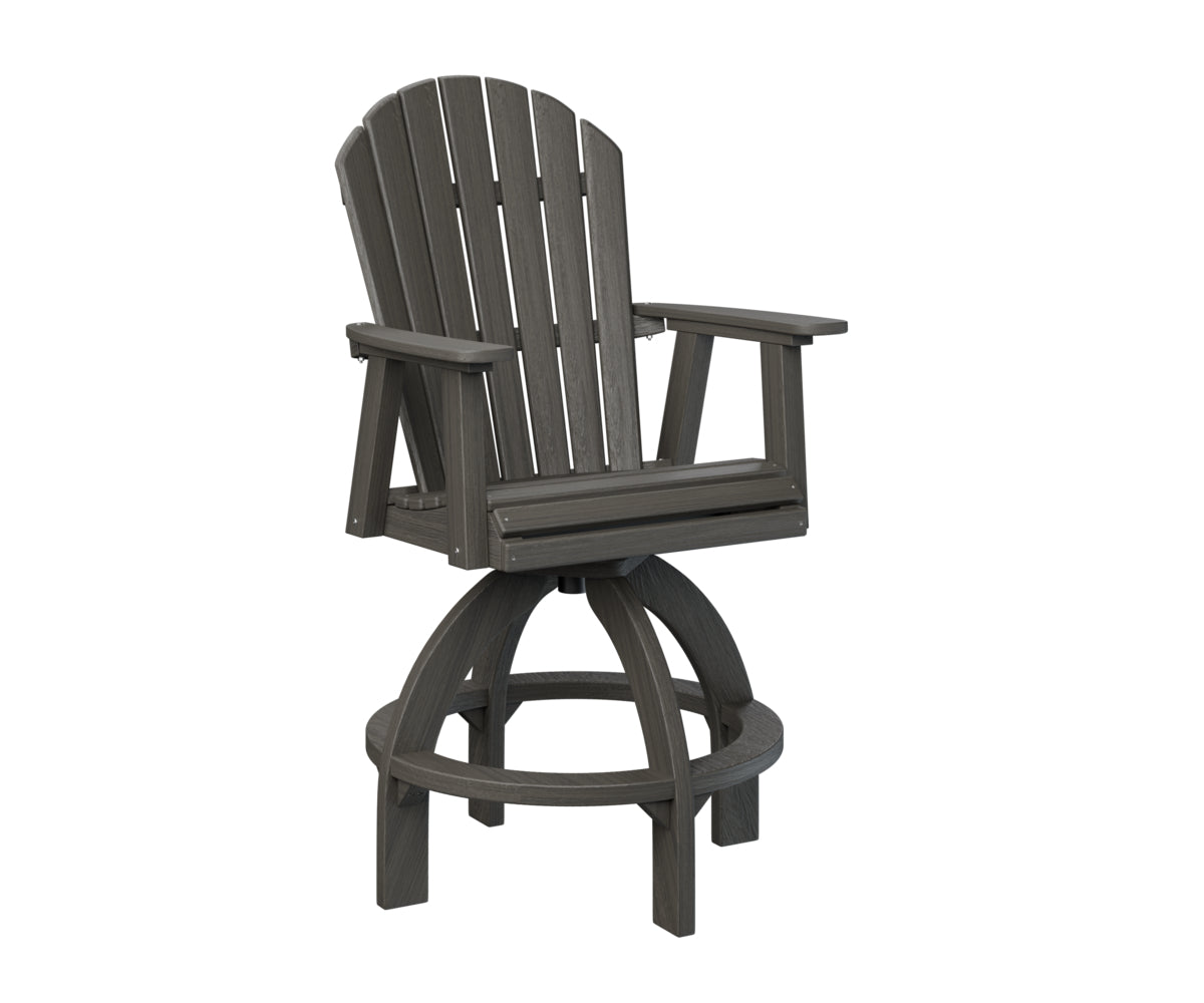 Berlin Gardens Comfo Back Swivel Bar Chair - Adjustable Height Counter Stool for Kitchen Island, Breakfast Nook & Home Bar - Comfortable Swivel Seat with Back Support
