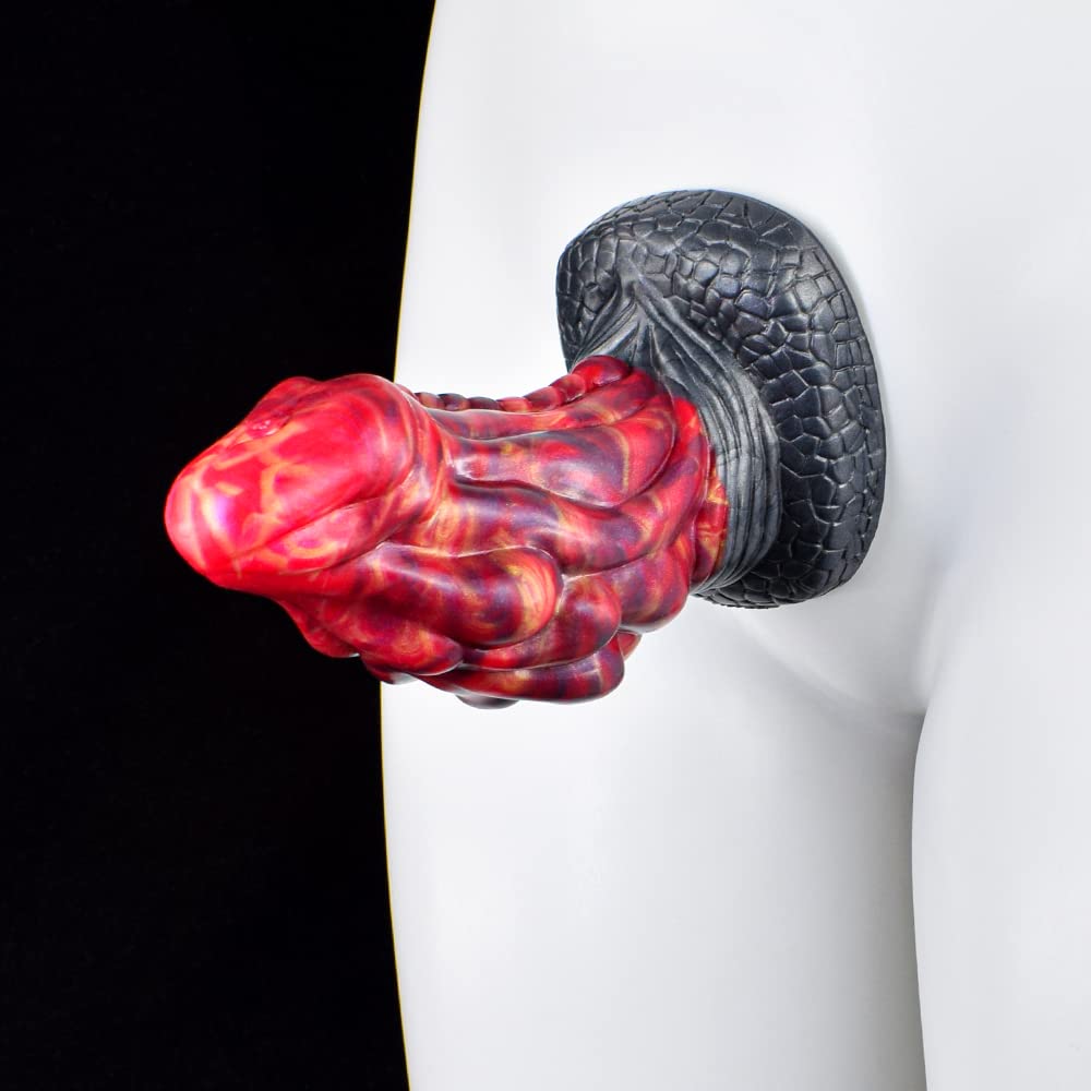 Premium Liquid Silicone Alien/Fido Dildo with Strong Suction Cup - Realistic Adult Sex Toy for Solo Play & Couples Fantasy - Waterproof, Body-Safe & Easy Clean - Perfect for BDSM, Roleplay & Sensory Exploration