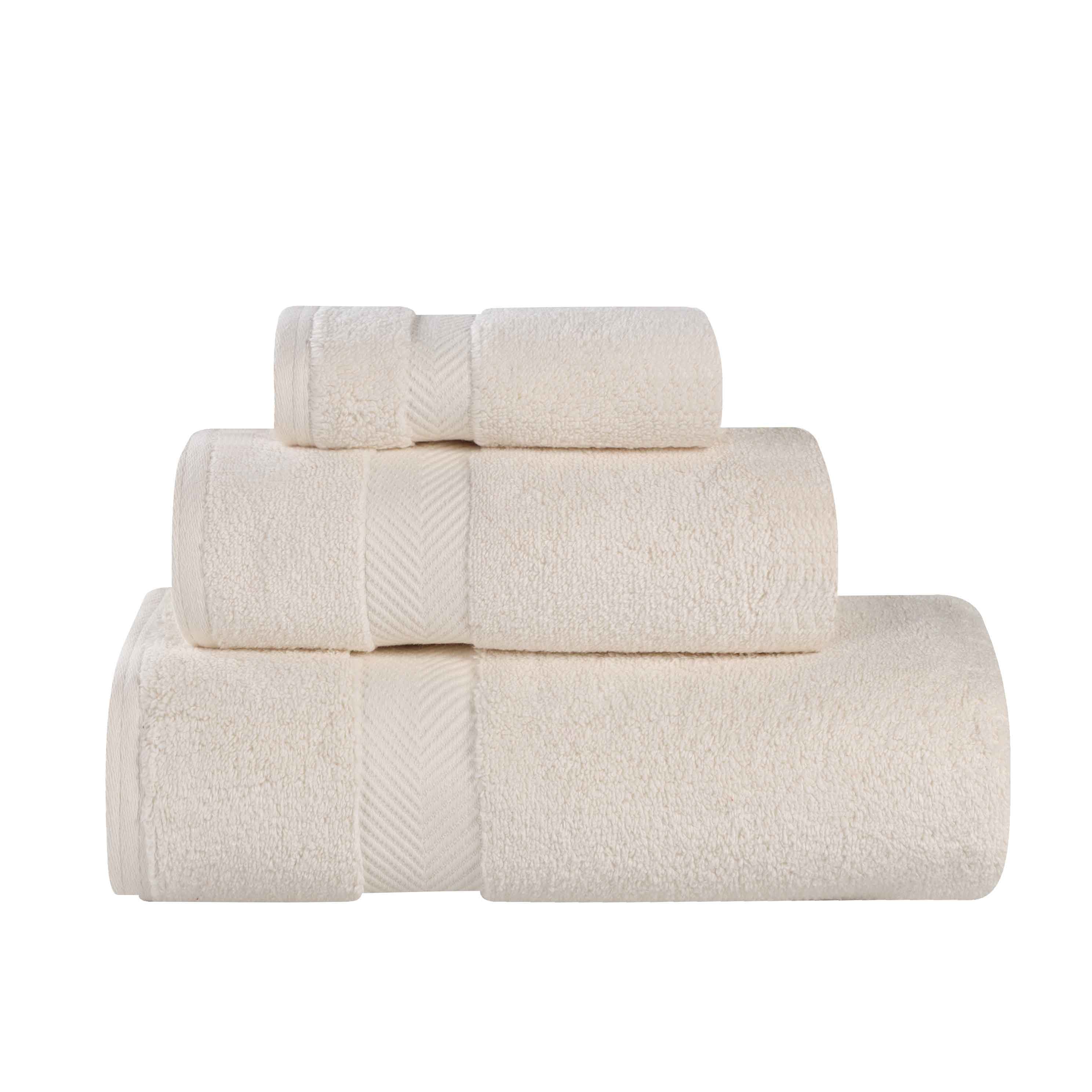 Premium 100% Cotton Zero Twist 3-Piece Bath Towel Set - Ultra Soft & Absorbent for Bathroom, Spa & Gym Use