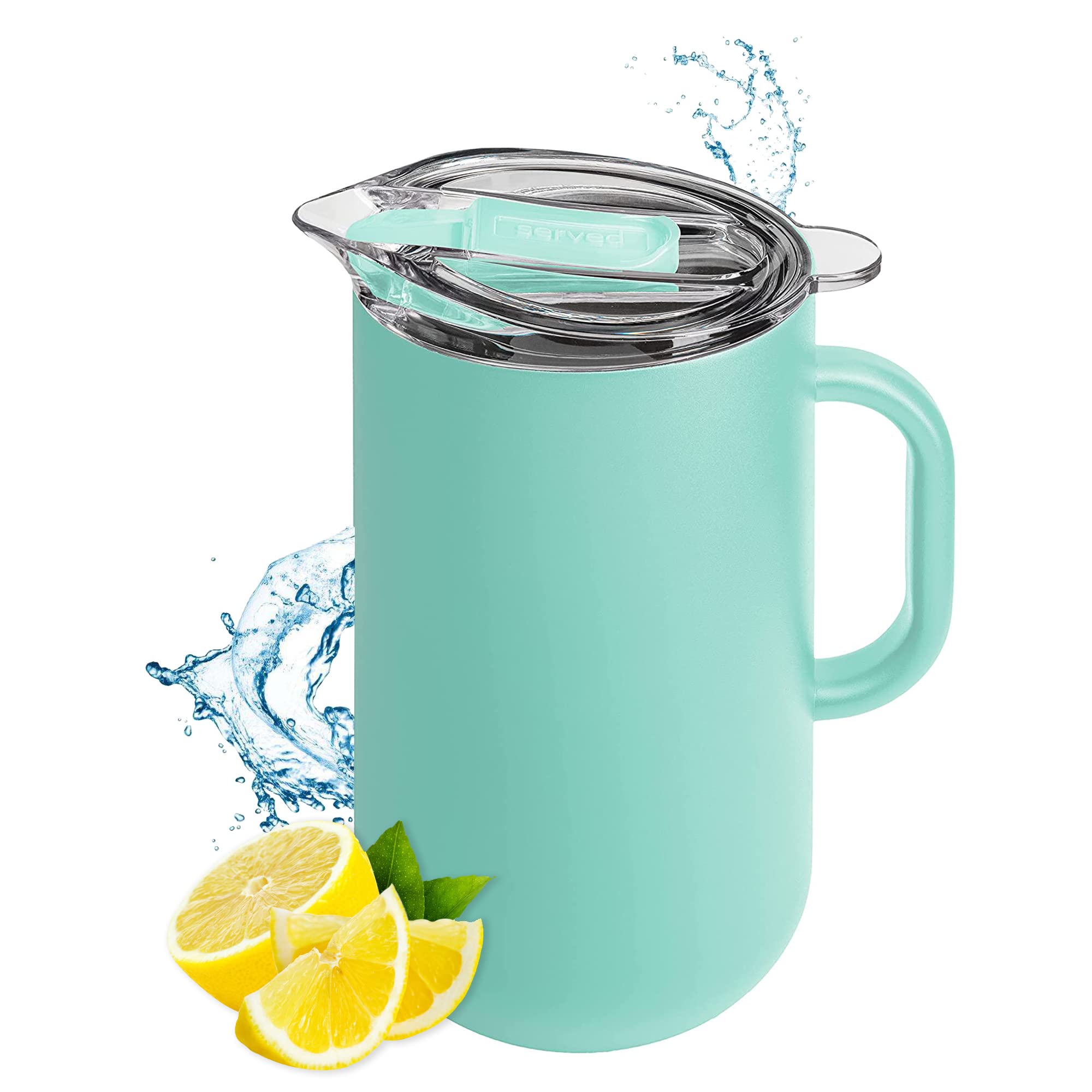 Premium 2L Vacuum-Insulated Stainless Steel Pitcher with Copper Lining - Keeps Drinks Cold for 24 Hours & Hot for 12 Hours - Double Walled Design for Outdoor Picnics, BBQs, Parties & Office Use