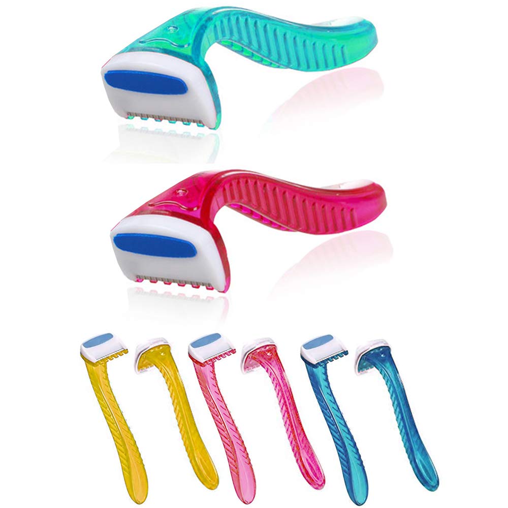 6 Pack Women's Bikini Line Razors - Brazilian Hair Shaver & Trimmer for Legs, Arms & Body - Smooth Shaving for Beach, Pool & Summer Outfits