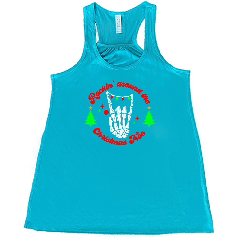 Rockin' Around The Christmas Tree T-Shirt - Festive Holiday Graphic Tee for Christmas Parties & Family Gatherings