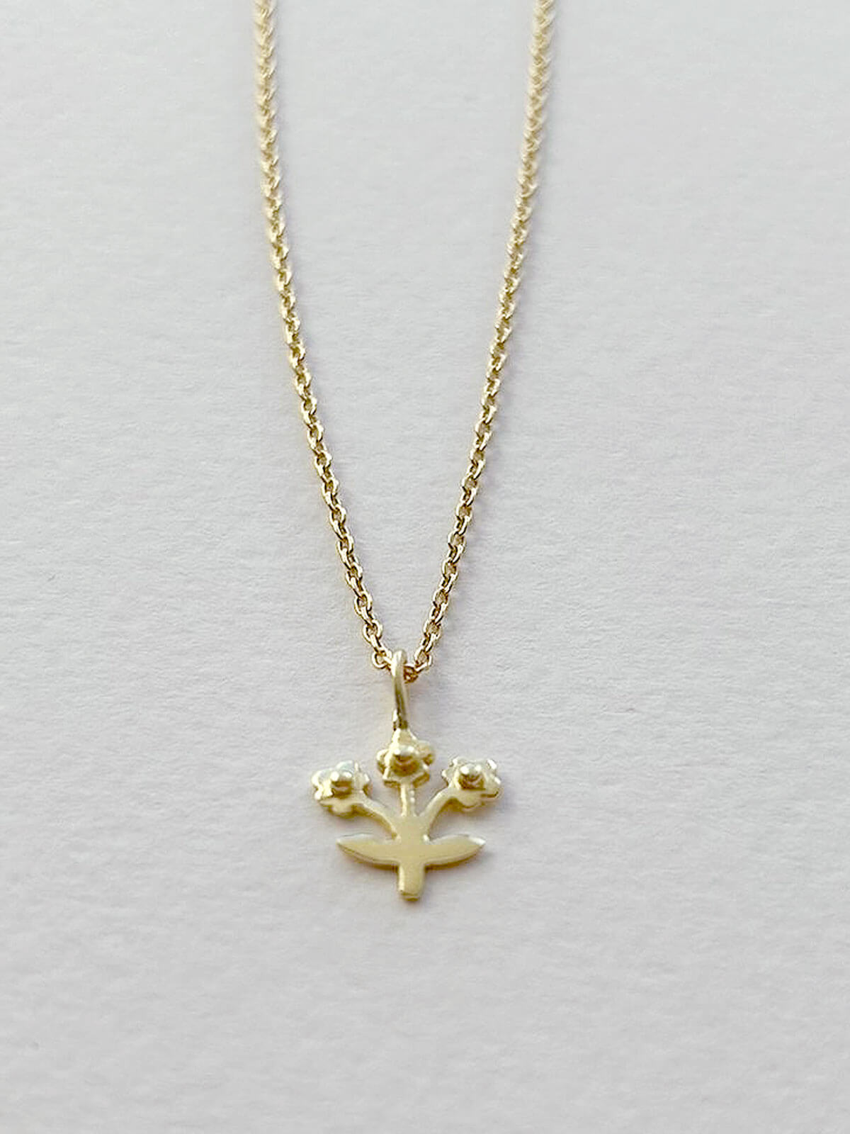 14K Gold Posie Necklace - Delicate Floral Pendant for Women | Perfect for Weddings, Anniversaries & Everyday Elegance