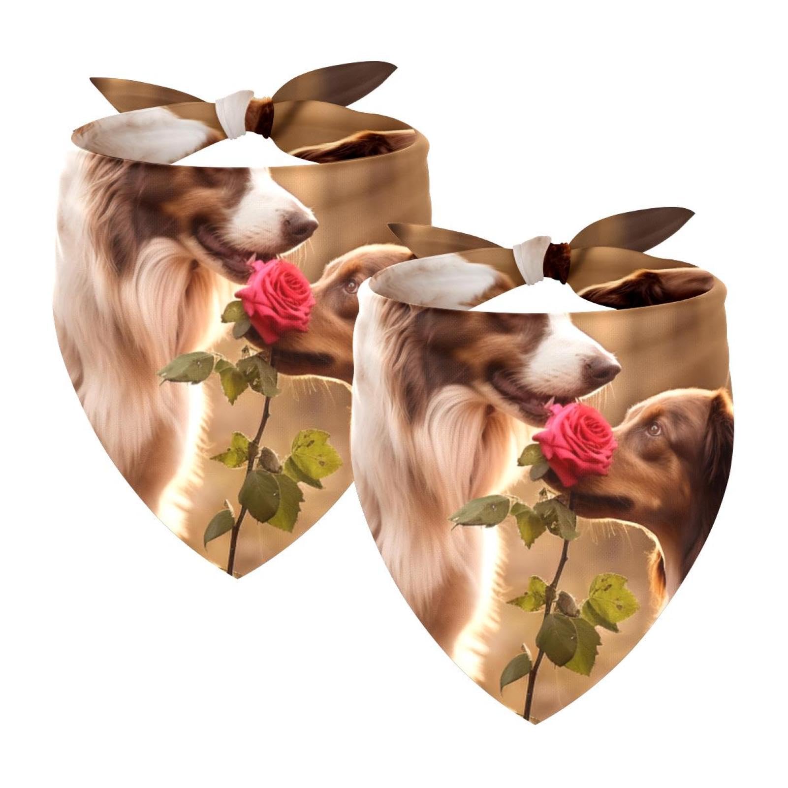 Floral Dog Bandanas - 2-Pc Pet Bandana Set for Dogs & Pet Lovers | Outdoor Adventures & Daily Walks