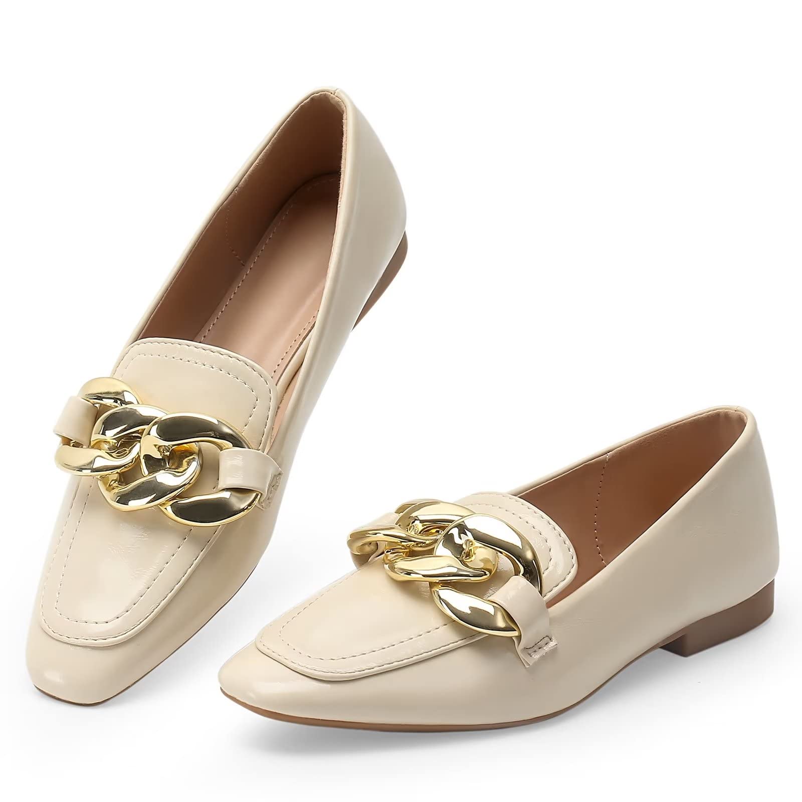 MUSSHOE Women's Slip-On Flats - Comfortable Dressy Loafers for Work, Casual & Travel | Lightweight Walking Shoes for Office, Shopping & Daily Wear