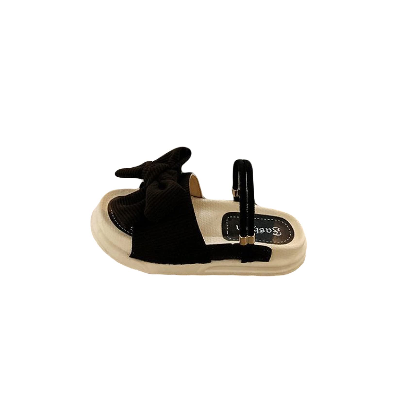 EBRICON Women's Open-Toe Platform Sandals with Bow-Knot - PU Leather Casual Slip-On Slides for Beach, Summer & Everyday Wear - Comfortable Flatform Slippers for Women