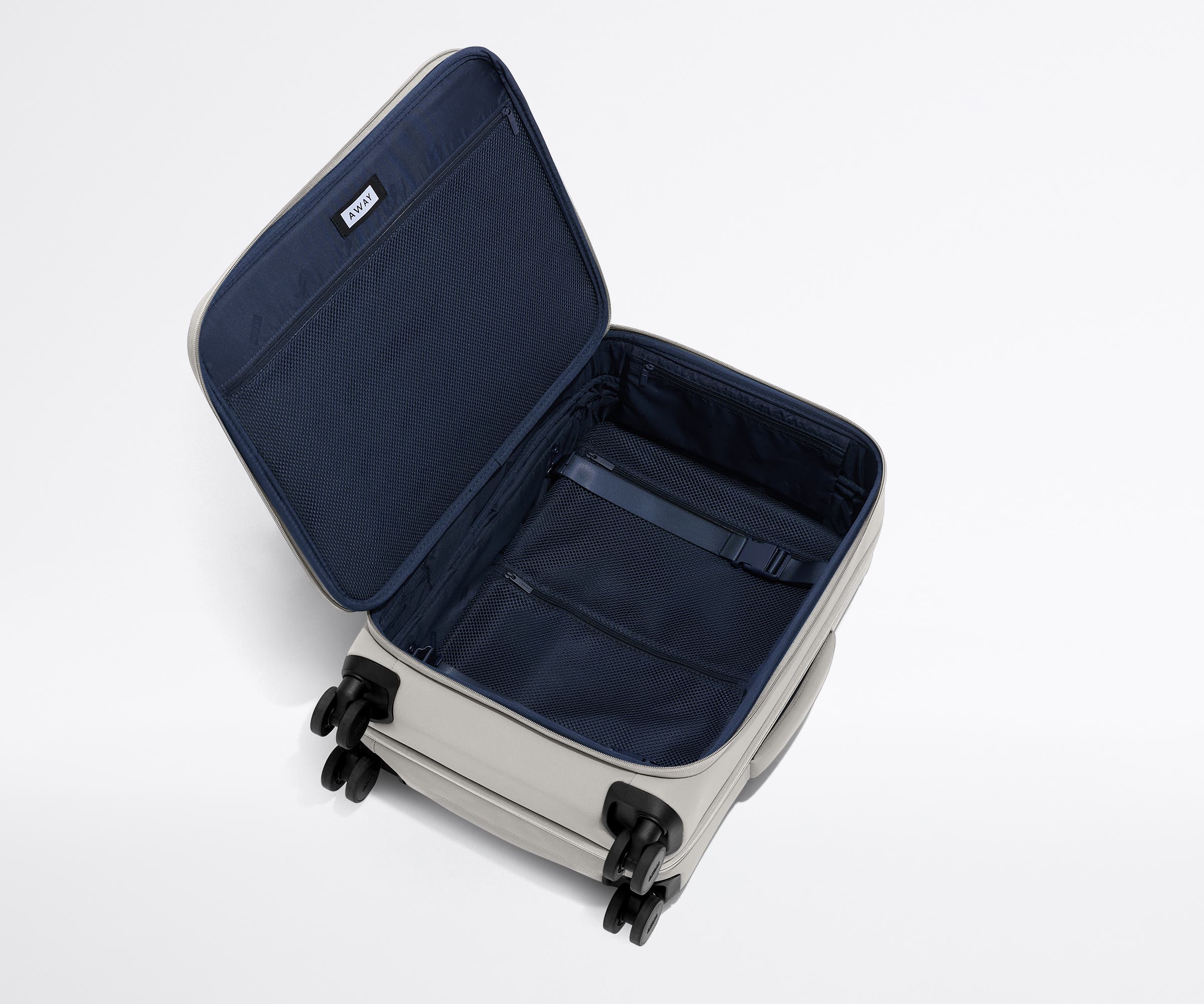Softside Bigger Carry On Luggage in Cloud Gray - Lightweight Expandable Suitcase for Travel, Business Trips & Weekend Getaways