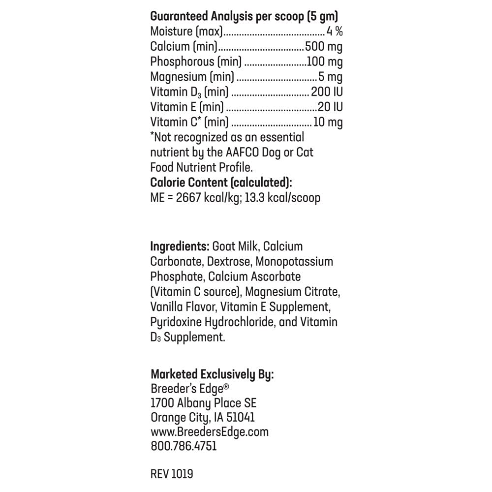 Revival Animal Health Breeder's Edge Oral Cal Plus Powder - High Calcium Supplement for Dogs & Cats - 1kg (2.2lb) - Supports Bone Health & Lactation - Ideal for Pregnant & Nursing Pets