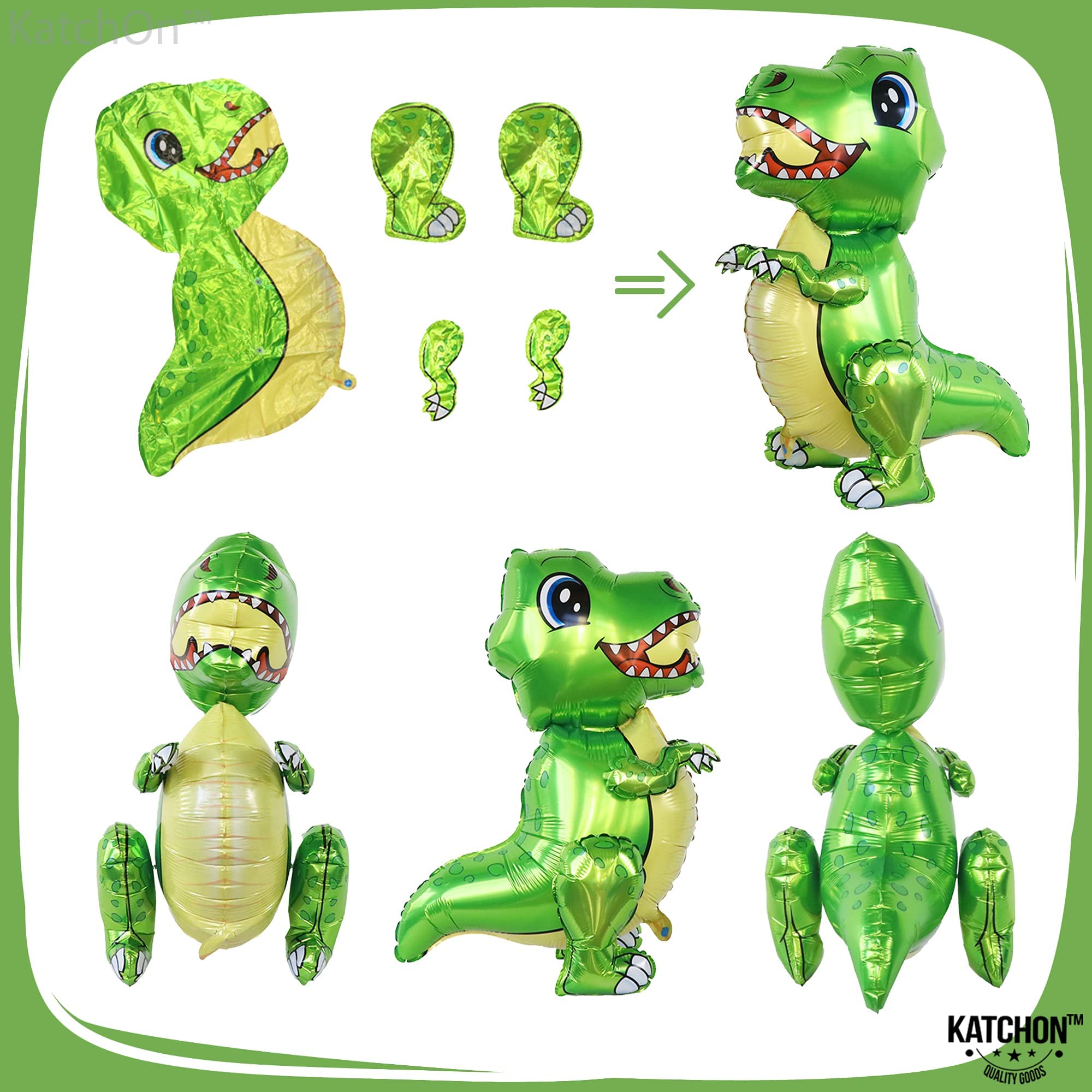 3D Pink Dinosaur Balloons for Girls - 35 Inch Large Tanystropheus Dinosaur Foil Balloons | 34 Inch 4D Dinosaur Party Decorations | Perfect for Birthday Parties, Baby Showers & Dinosaur-Themed Events