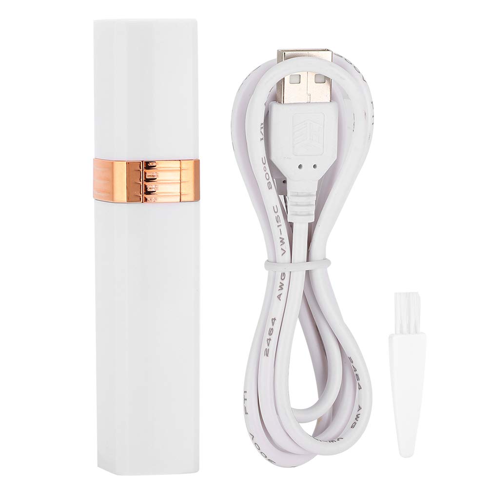 Portable USB Rechargeable Waterproof Electric Facial Hair Remover for Women - Mini Epilator & Trimmer in Lipstick Design | Perfect for Travel, Home Use & On-the-Go Grooming