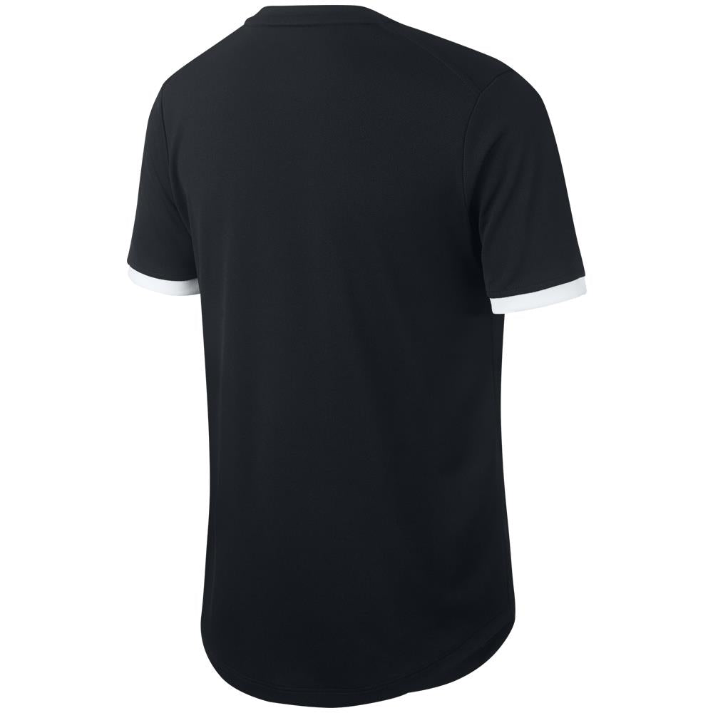 Nike Boys Court DryFit Short Sleeve T-Shirt - Black - Breathable & Moisture-Wicking Performance Shirt for Basketball, Tennis & Active Play
