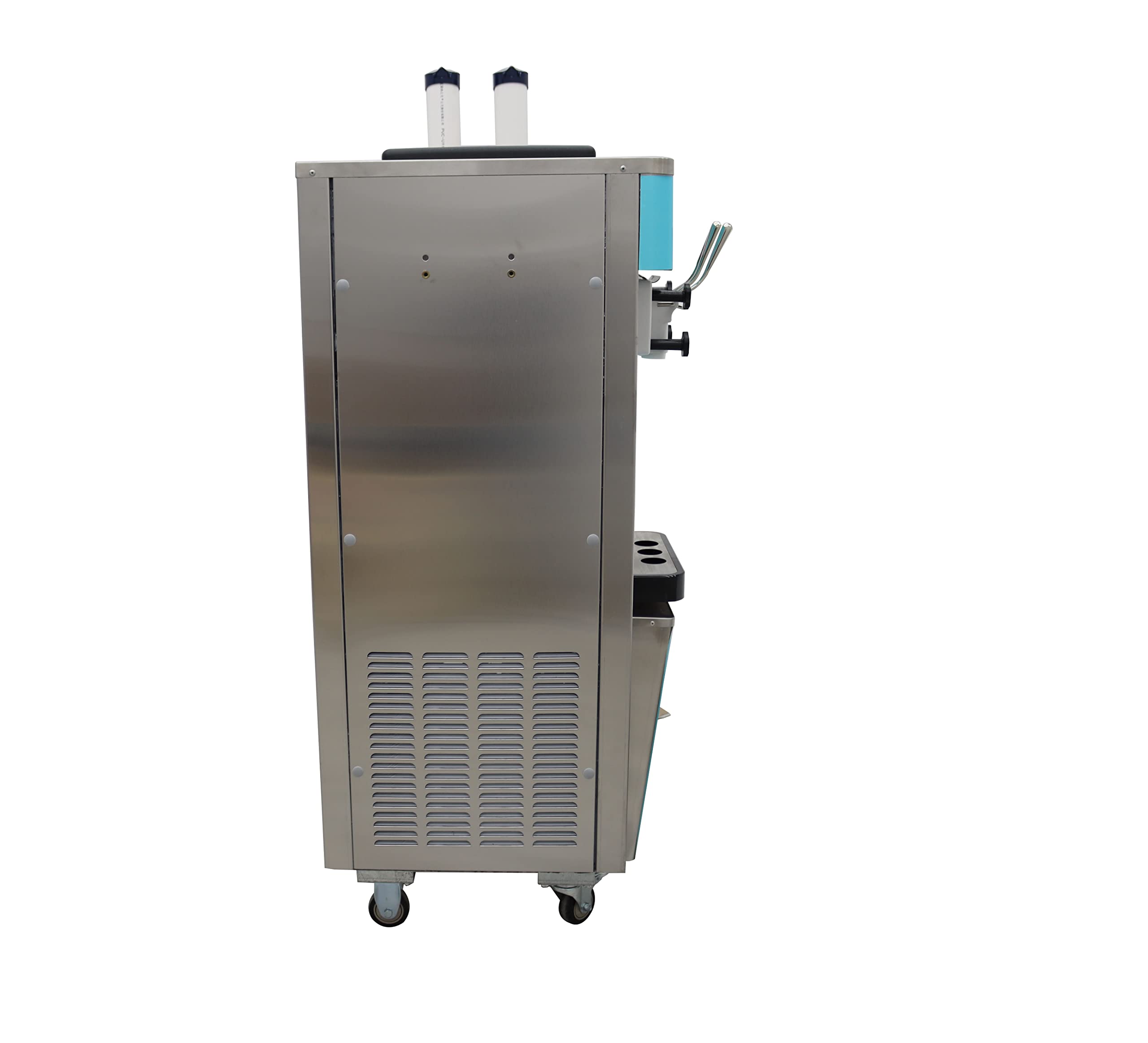 INTSUPERMAI Commercial Soft Serve Ice Cream Machine - 3 Flavor LCD Display, Stainless Steel, 110V, 20-30L/H - Perfect for Restaurants, Shops, Snack Bars, Cafes, and Ice Cream Parlors