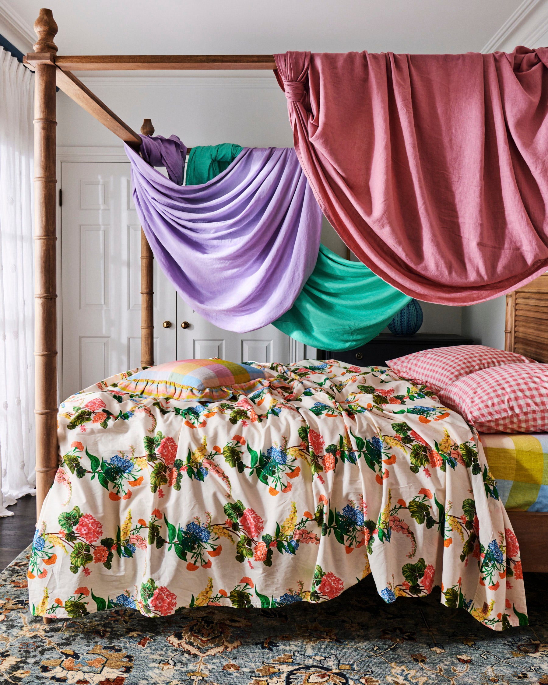 Bouquet Beauty Organic Cotton Quilt Cover Set - Breathable Soft Bedding for All Seasons | Perfect for Master Bedroom, Guest Room & Dorm Decor (US)