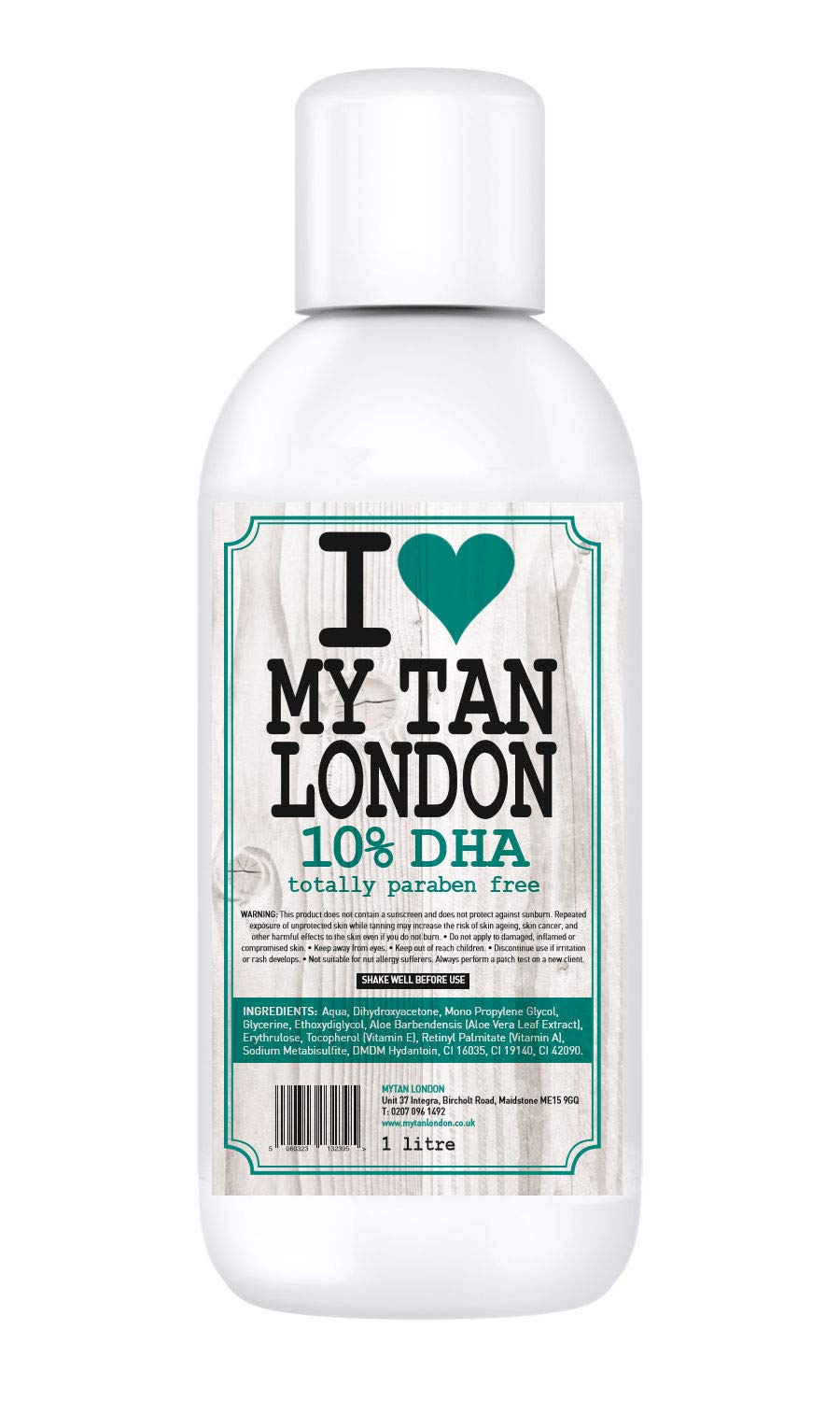 I Love My Tan London Spray Tan Solution - 1 Litre Medium 10% DHA (Juicy Fruit Scent) for Natural-Looking Sunless Tanning at Home or Salon