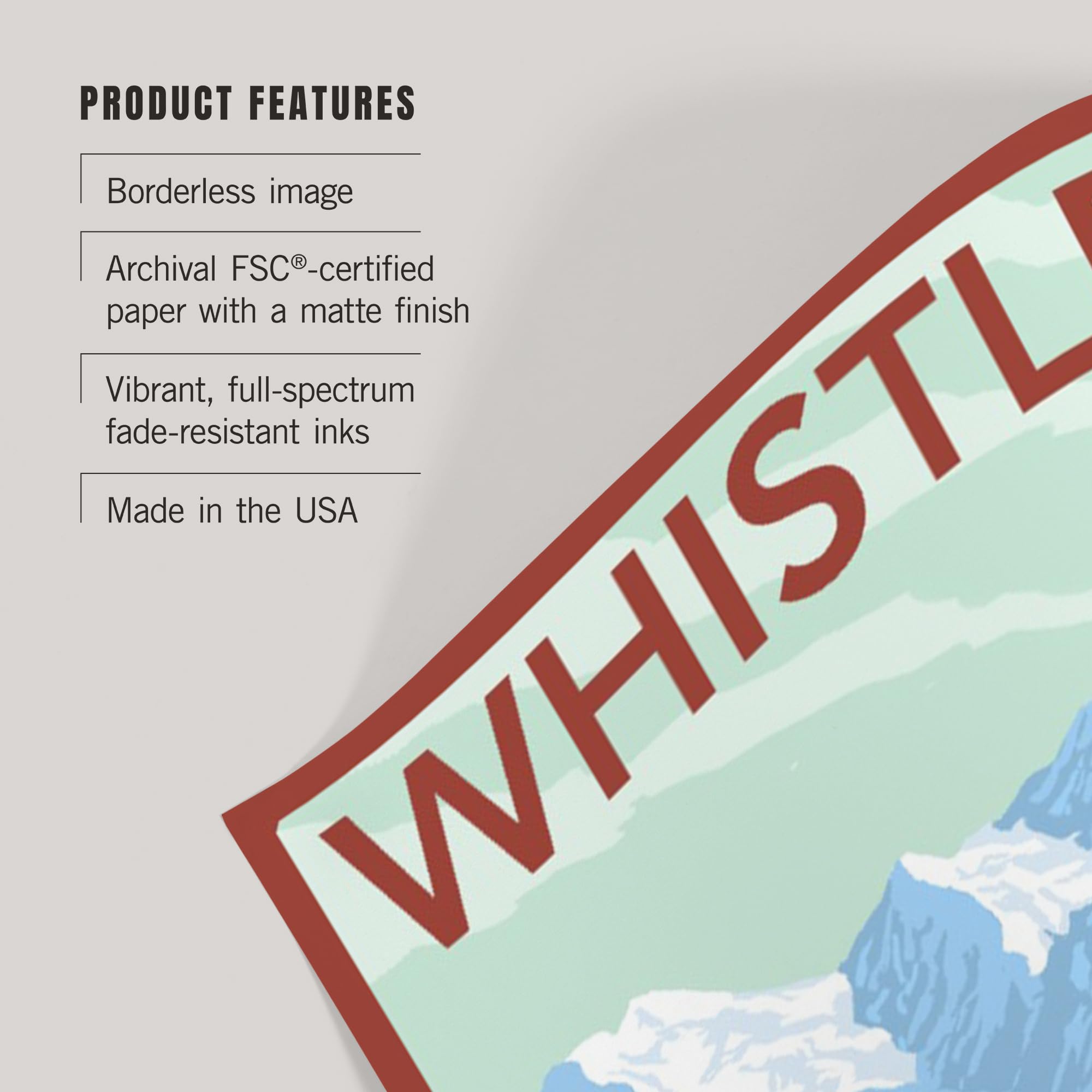 Lantern Press 16x24 Inch Giclee Art Print - Whistler Canada Snowboarder Wall Decor - Perfect for Living Room, Bedroom & Office Wall Art