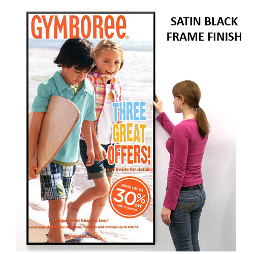 24x96 Extra Large Beveled Poster Frame - Slide in Sign Frame for Wall Art, Photos, and Posters - Perfect for Home, Office, and Commercial Displays