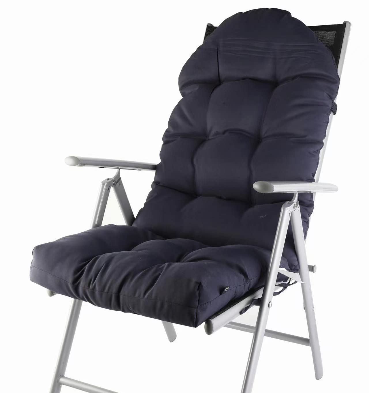 Premium Adirondack Chair Cushions - Outdoor Patio Furniture Cushion Set for High Back Rocking Chairs, Waterproof & Fade-Resistant with UV Protection (Navy Blue) - Perfect for Backyard, Deck, Poolside & Garden Relaxation