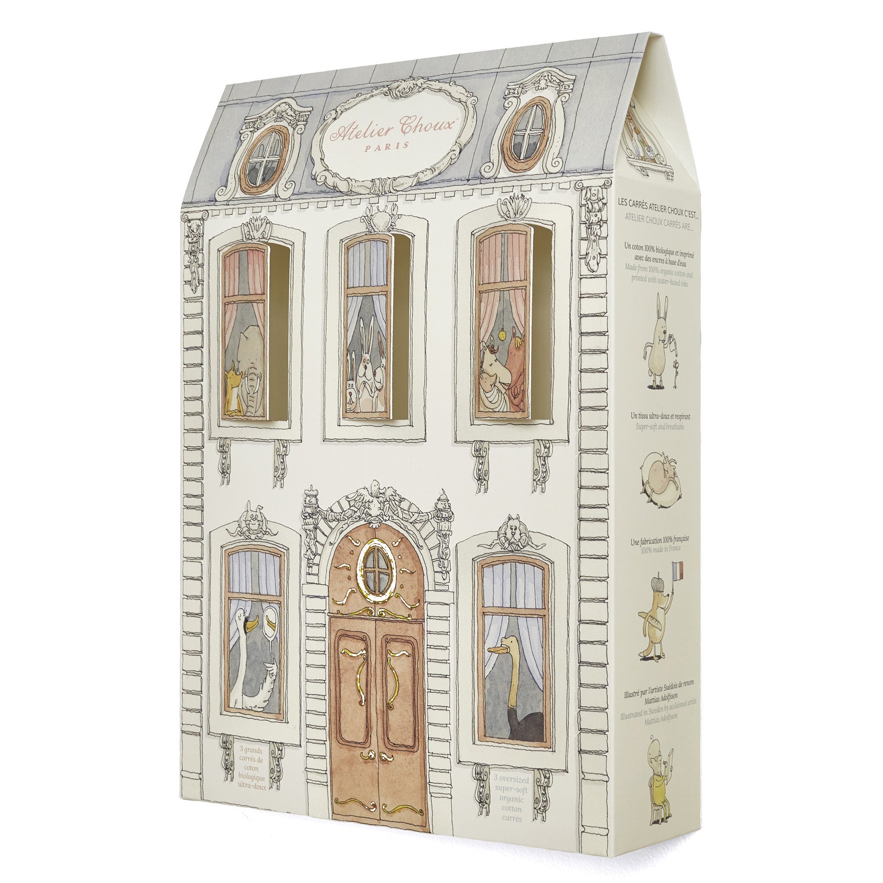 Luxury Atelier Choux Hotel Packaging Gift Box for Baby Shower, Birthday & Wedding - Premium French Baby Clothes & Accessories Storage Solution